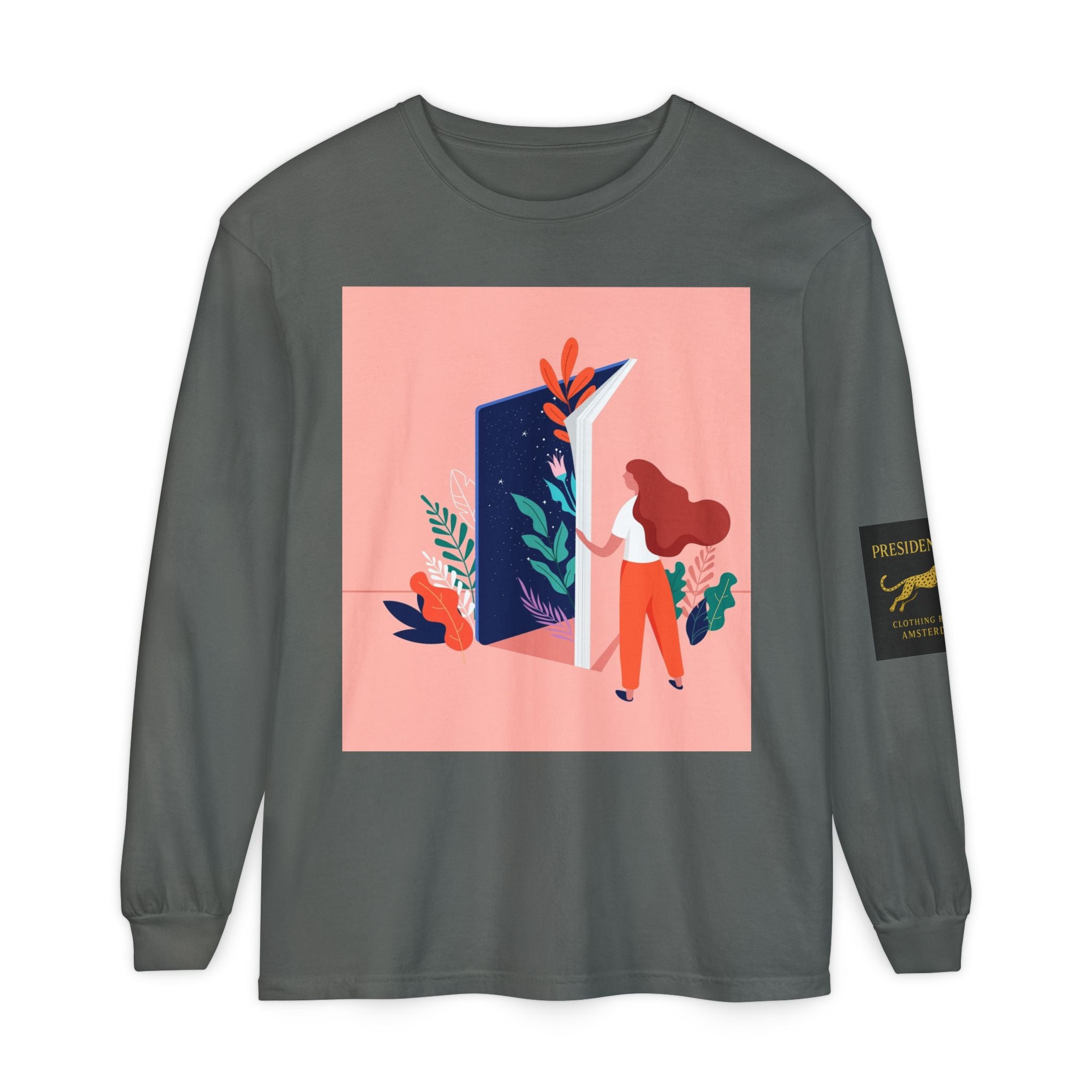 Long Sleeve T-Shirt — Modern Botanical Illustrated Graphic