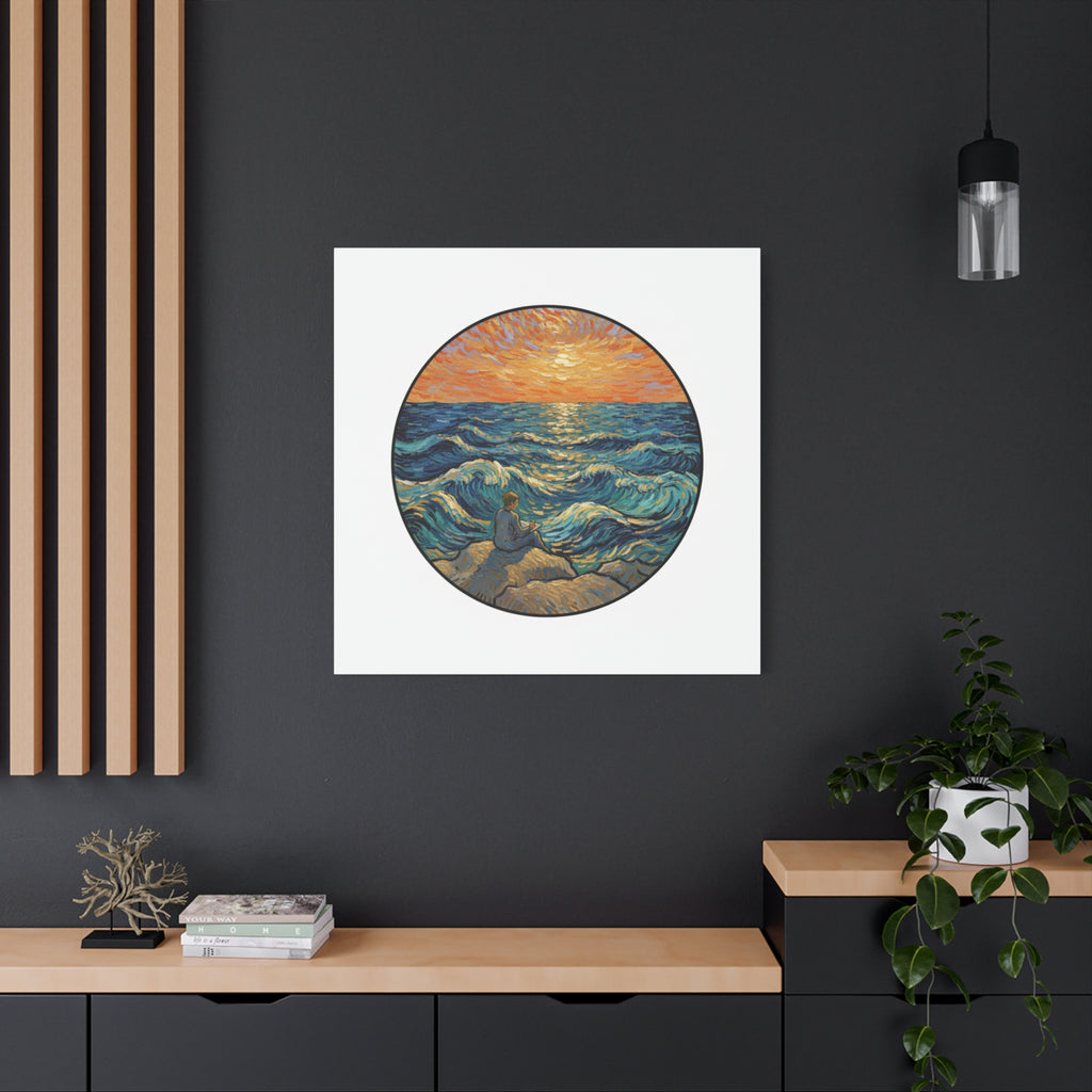 Presidential Sunset Figure Canvas — Ocean Edition