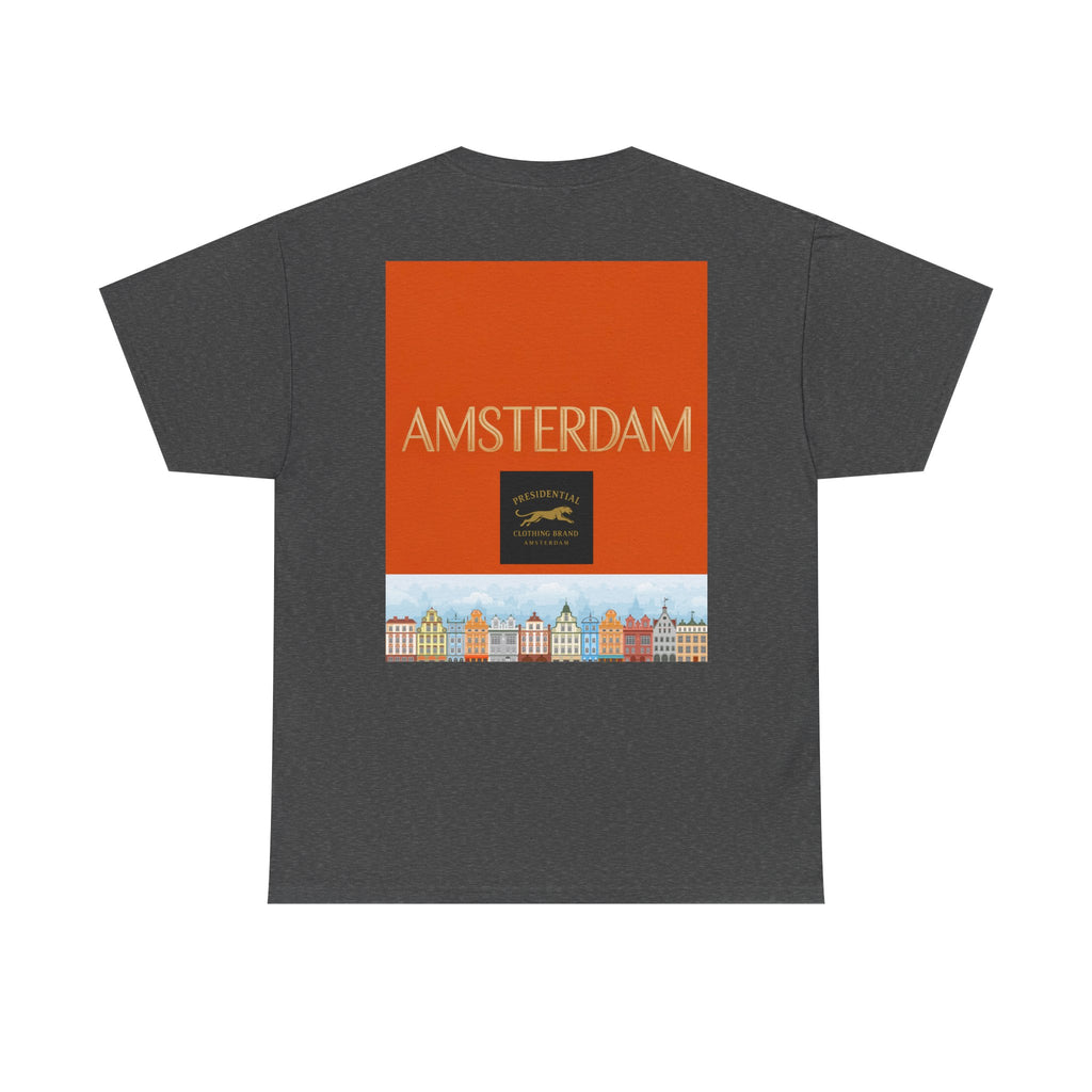 Amsterdam Tulip Graphic Tee — Vintage Cityscape Travel T‑Shirt