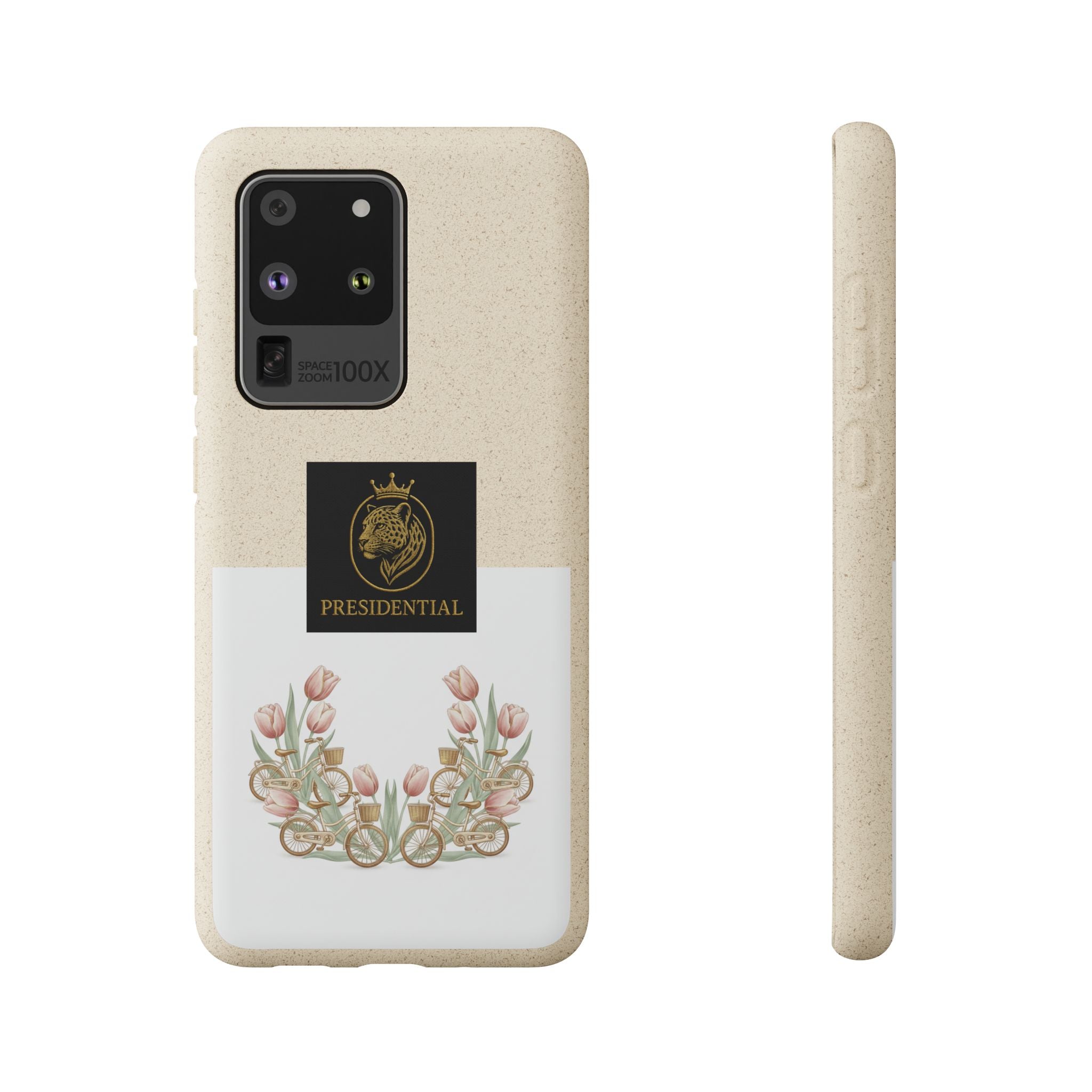 Biodegradable Phone Case — Presidential Lion Crest with Floral Wreath