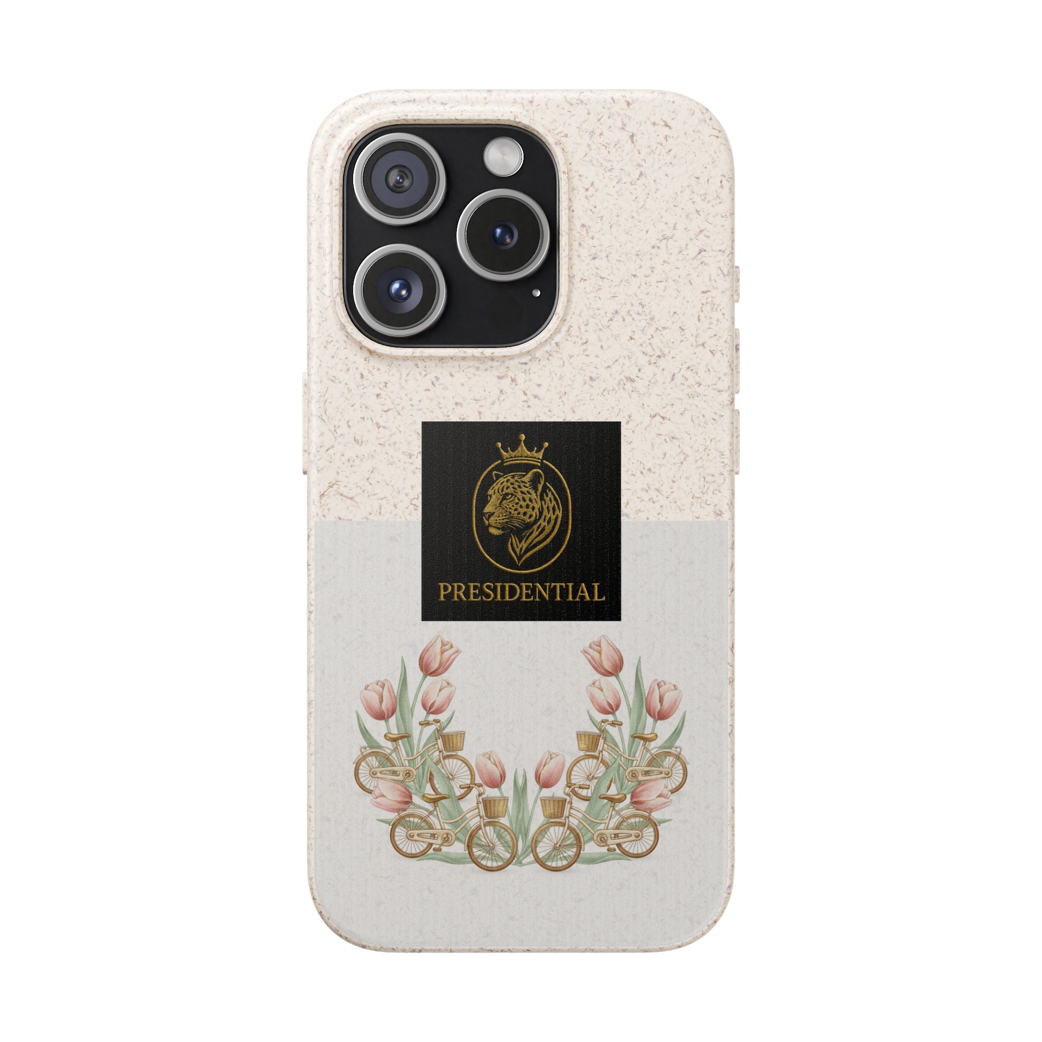 Biodegradable Phone Case — Presidential Lion Crest with Floral Wreath
