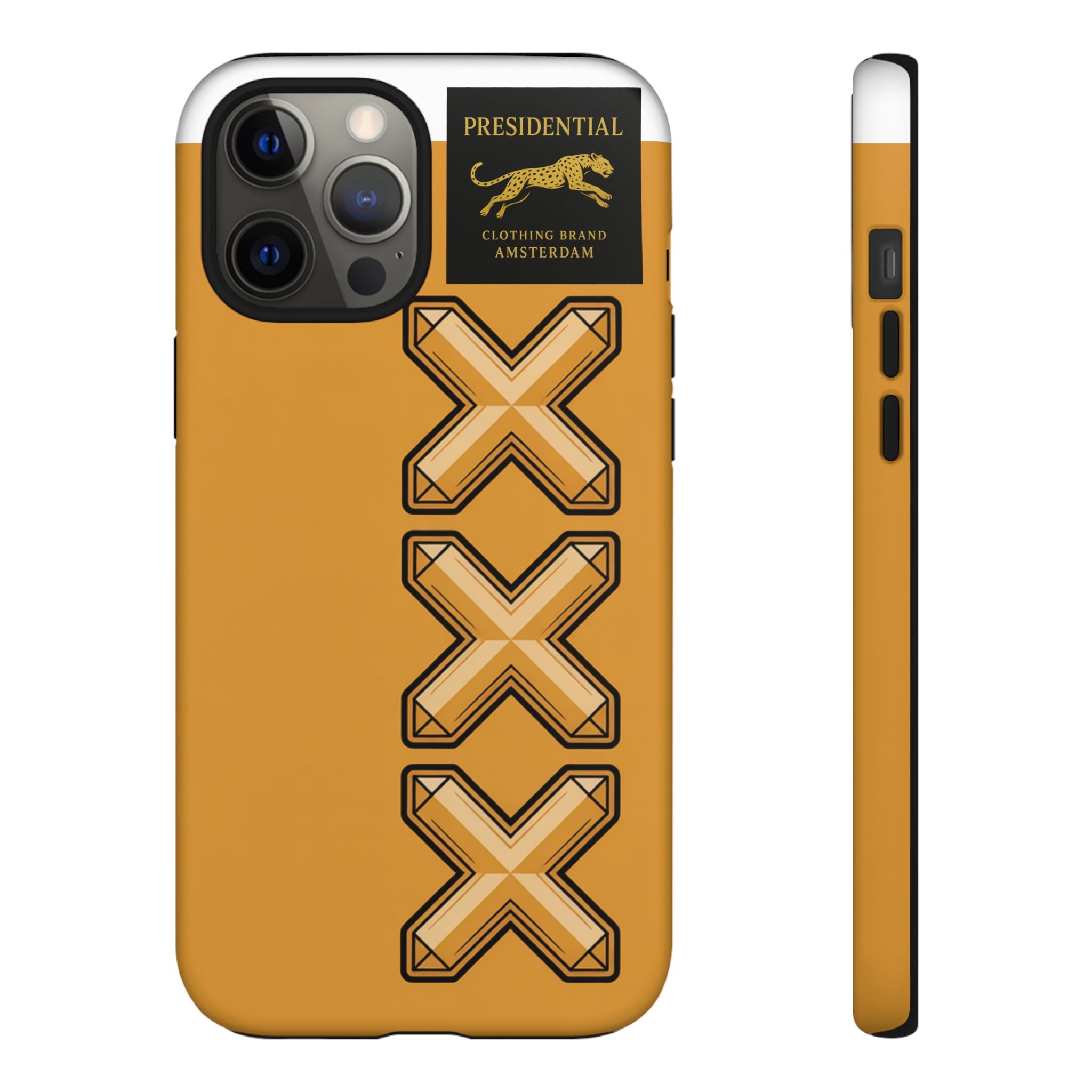 Amsterdam XXX Gold Tough Phone Case – Presidential Lion Design