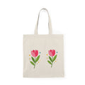 Floral Tulip Cotton Tote Bag — Cute Spring Market Bag