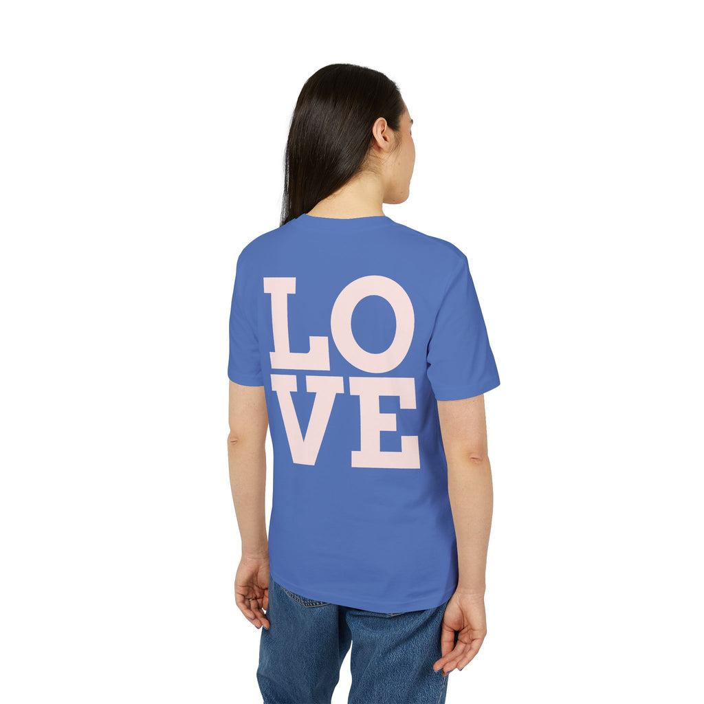 Daisy Love Graphic T-Shirt — Pink Floral Front Daisy with 'LOVE' Back Print