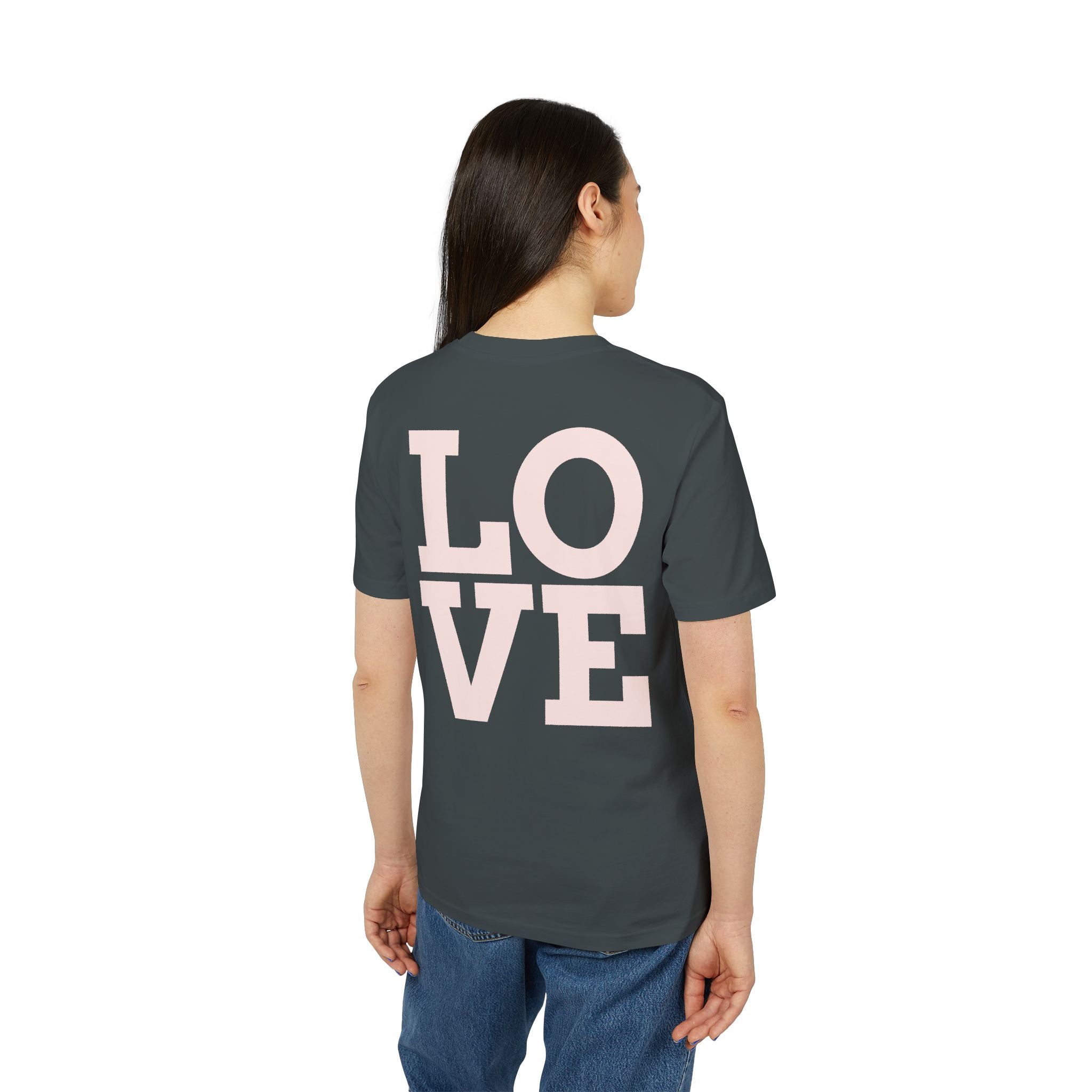 Daisy Love Graphic T-Shirt — Pink Floral Front Daisy with 'LOVE' Back Print