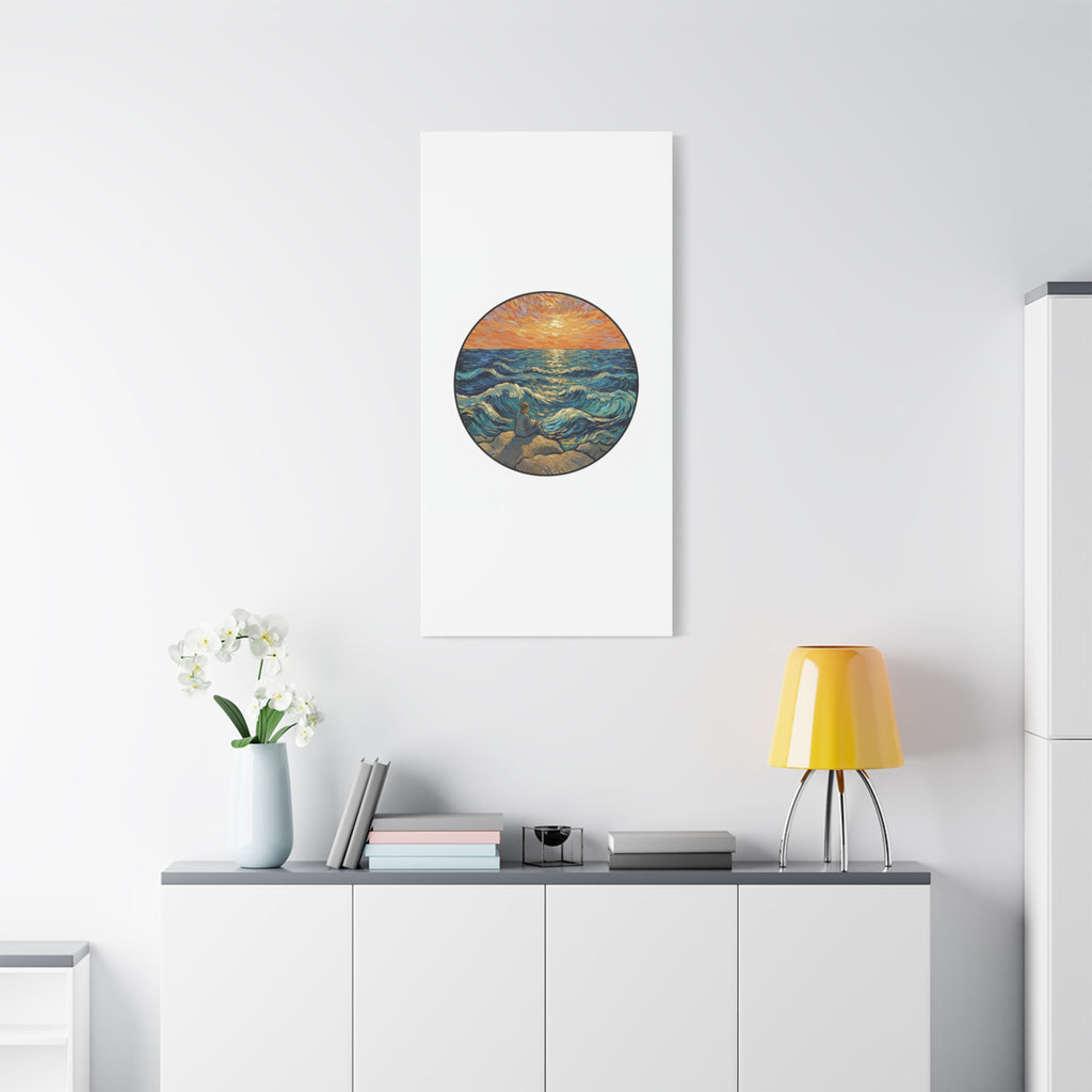 Presidential Sunset Figure Canvas — Ocean Edition