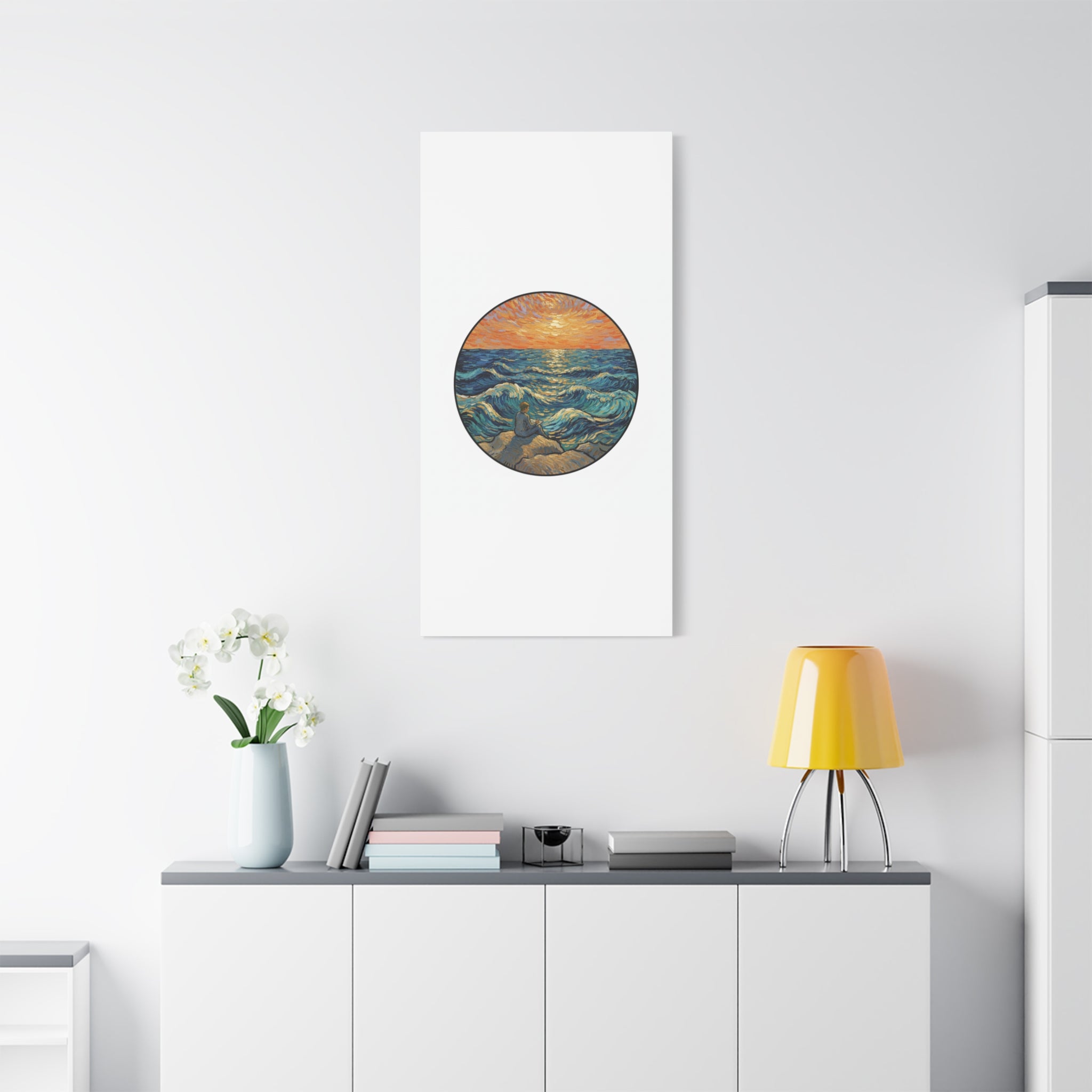 Presidential Sunset Figure Canvas — Ocean Edition