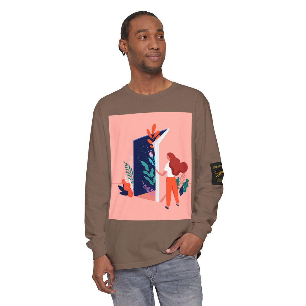 Long Sleeve T-Shirt — Modern Botanical Illustrated Graphic
