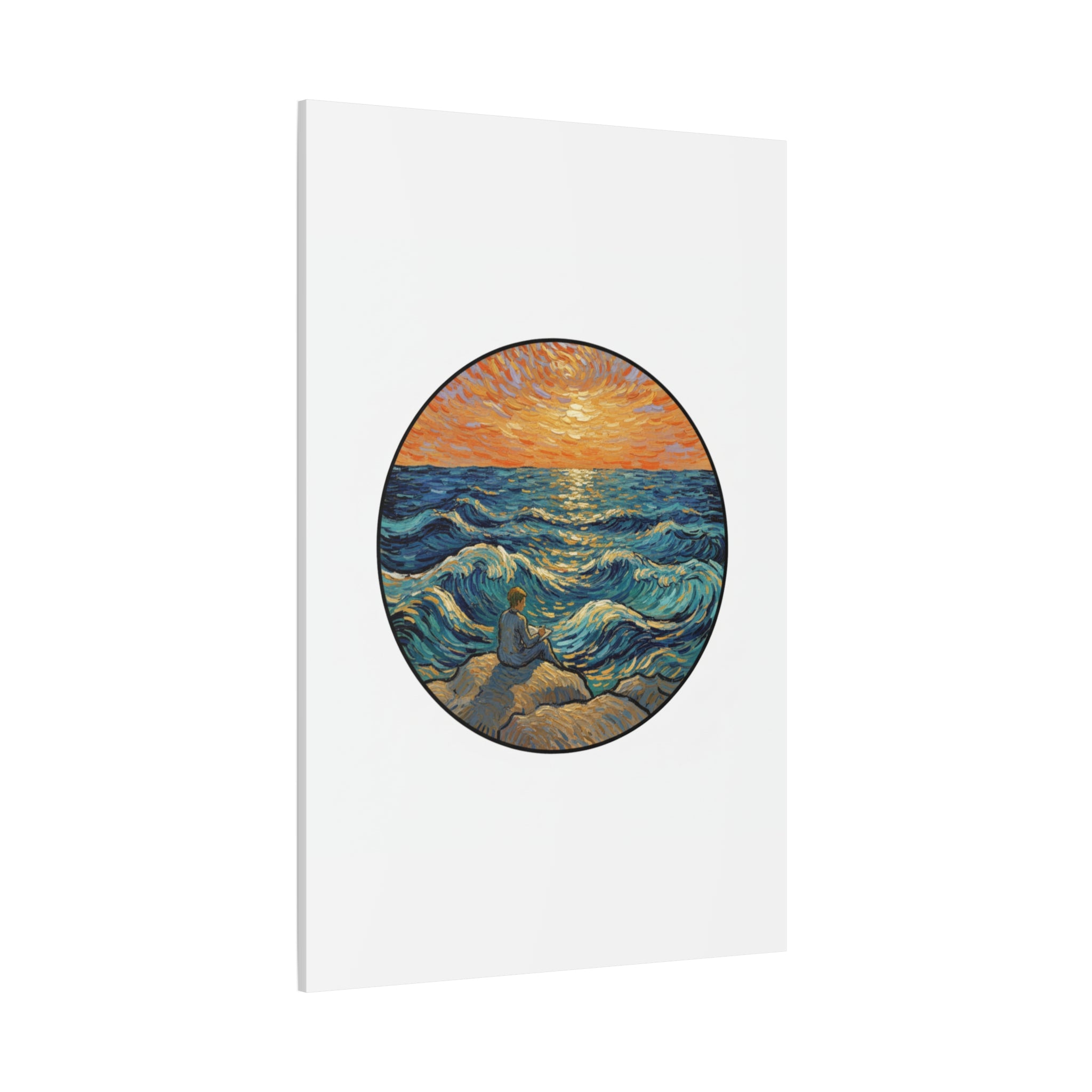 Presidential Sunset Figure Canvas — Ocean Edition
