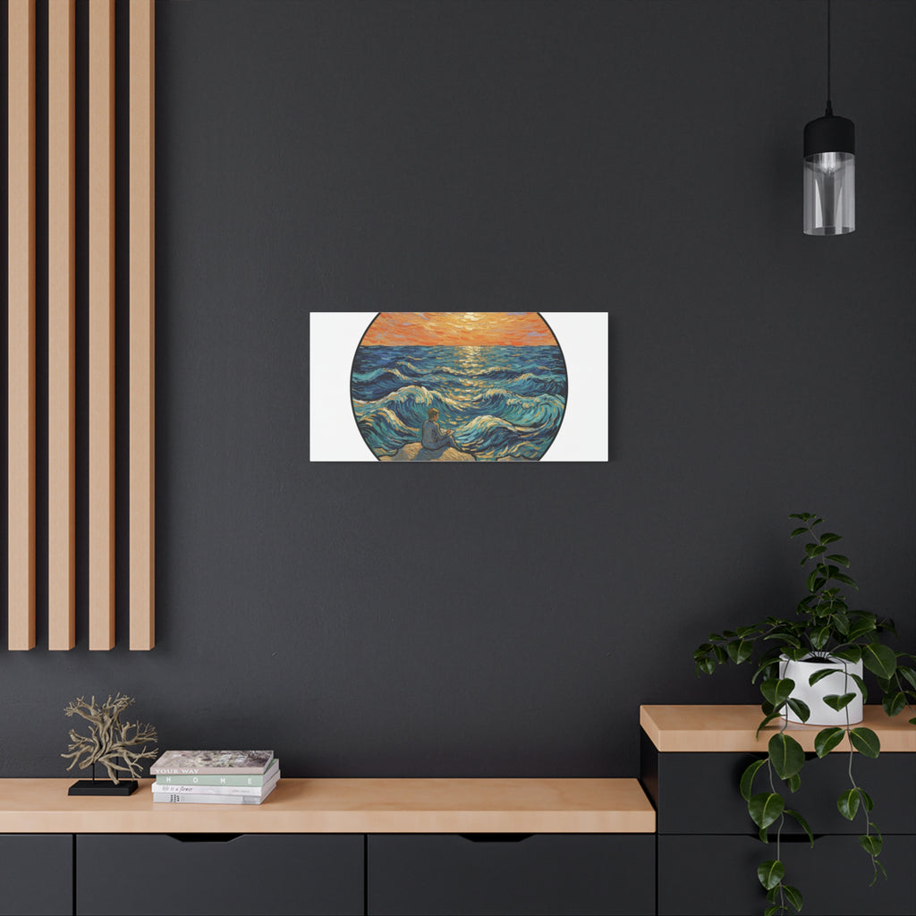 Presidential Sunset Figure Canvas — Ocean Edition