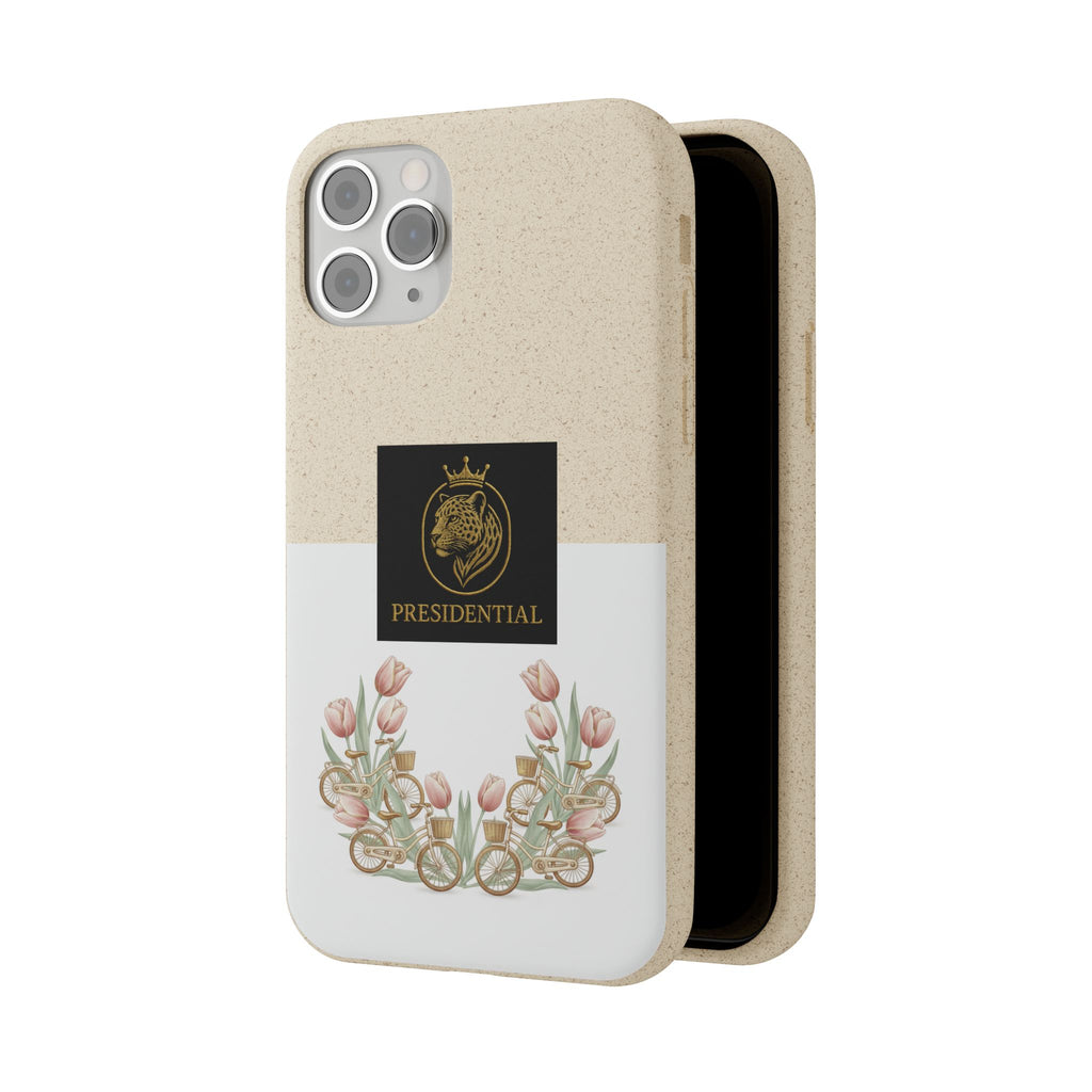 Biodegradable Phone Case — Presidential Lion Crest with Floral Wreath