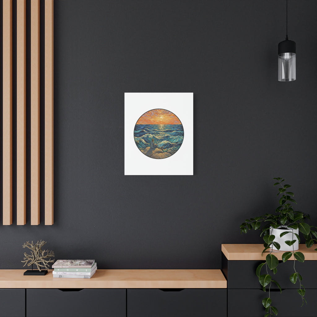 Presidential Sunset Figure Canvas — Ocean Edition