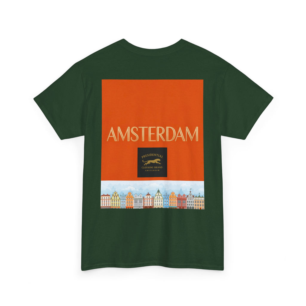 Amsterdam Tulip Graphic Tee — Vintage Cityscape Travel T‑Shirt