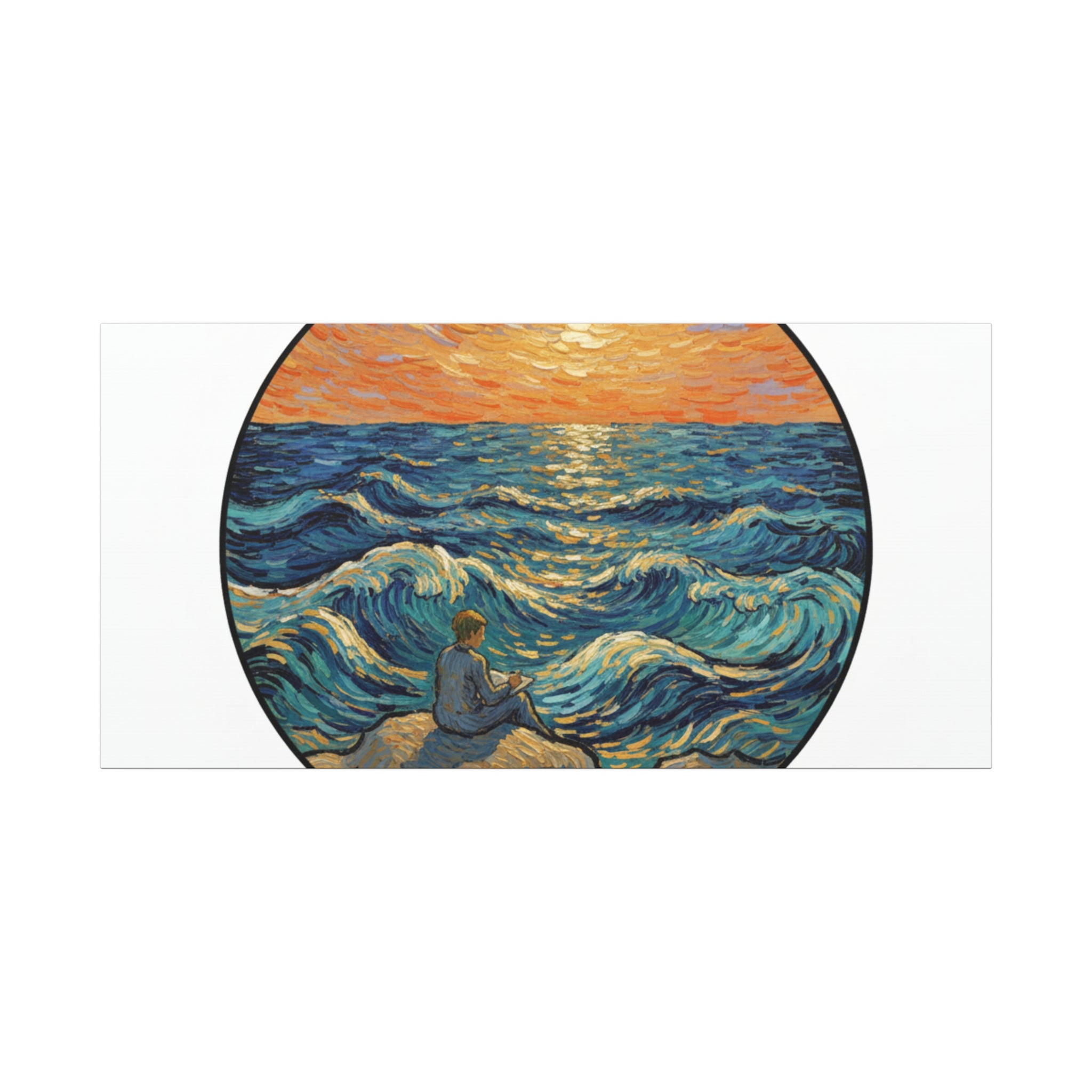Presidential Sunset Figure Canvas — Ocean Edition