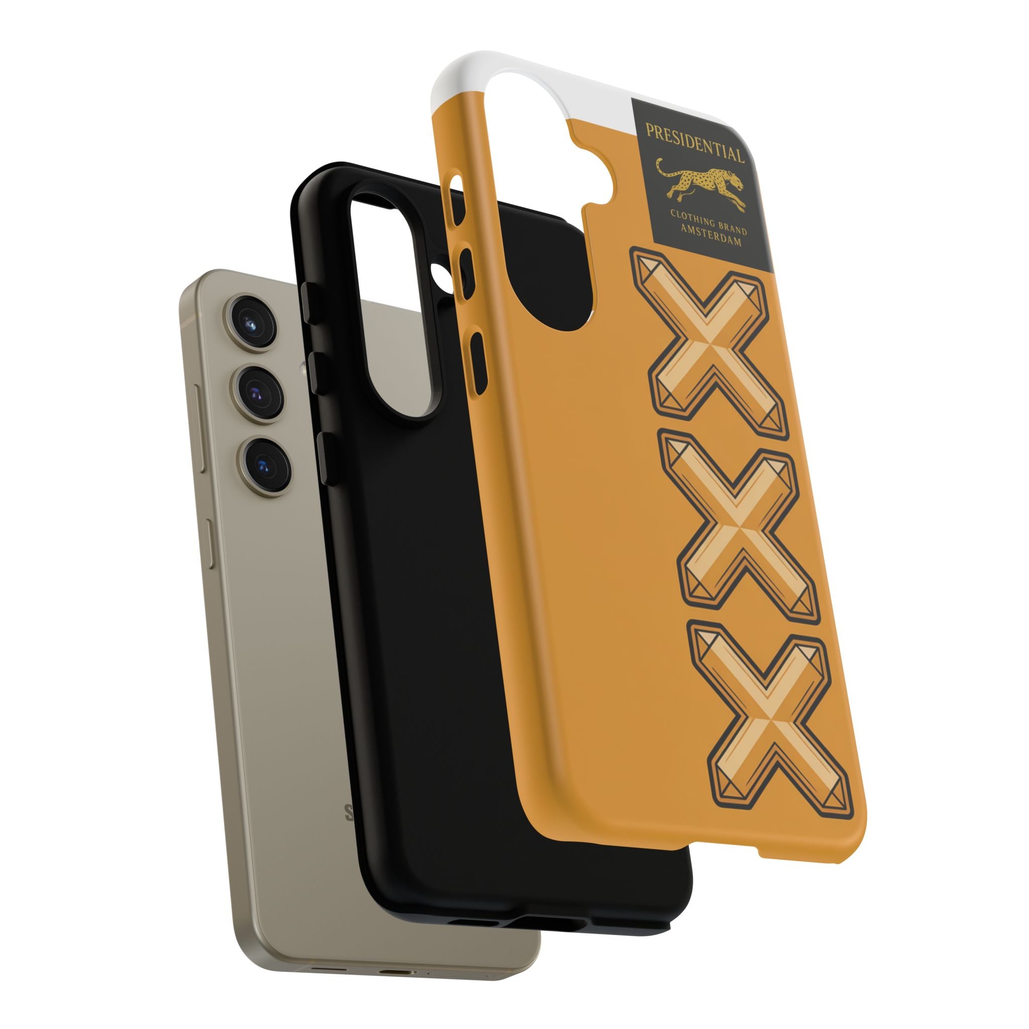 Amsterdam XXX Gold Tough Phone Case – Presidential Lion Design