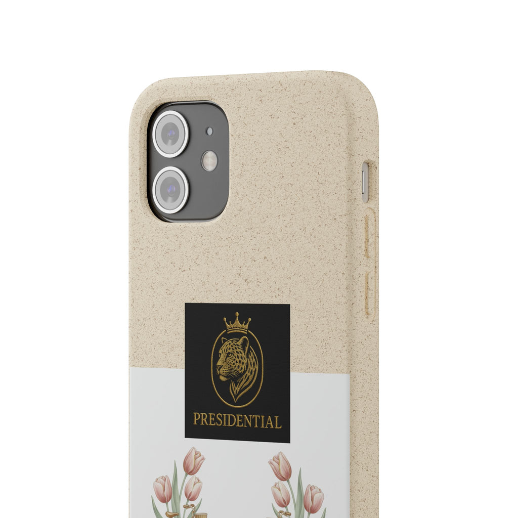 Biodegradable Phone Case — Presidential Lion Crest with Floral Wreath