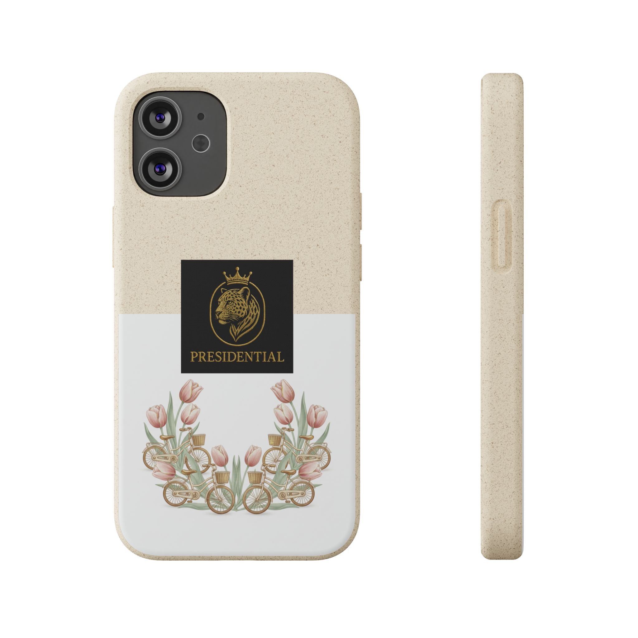 Biodegradable Phone Case — Presidential Lion Crest with Floral Wreath