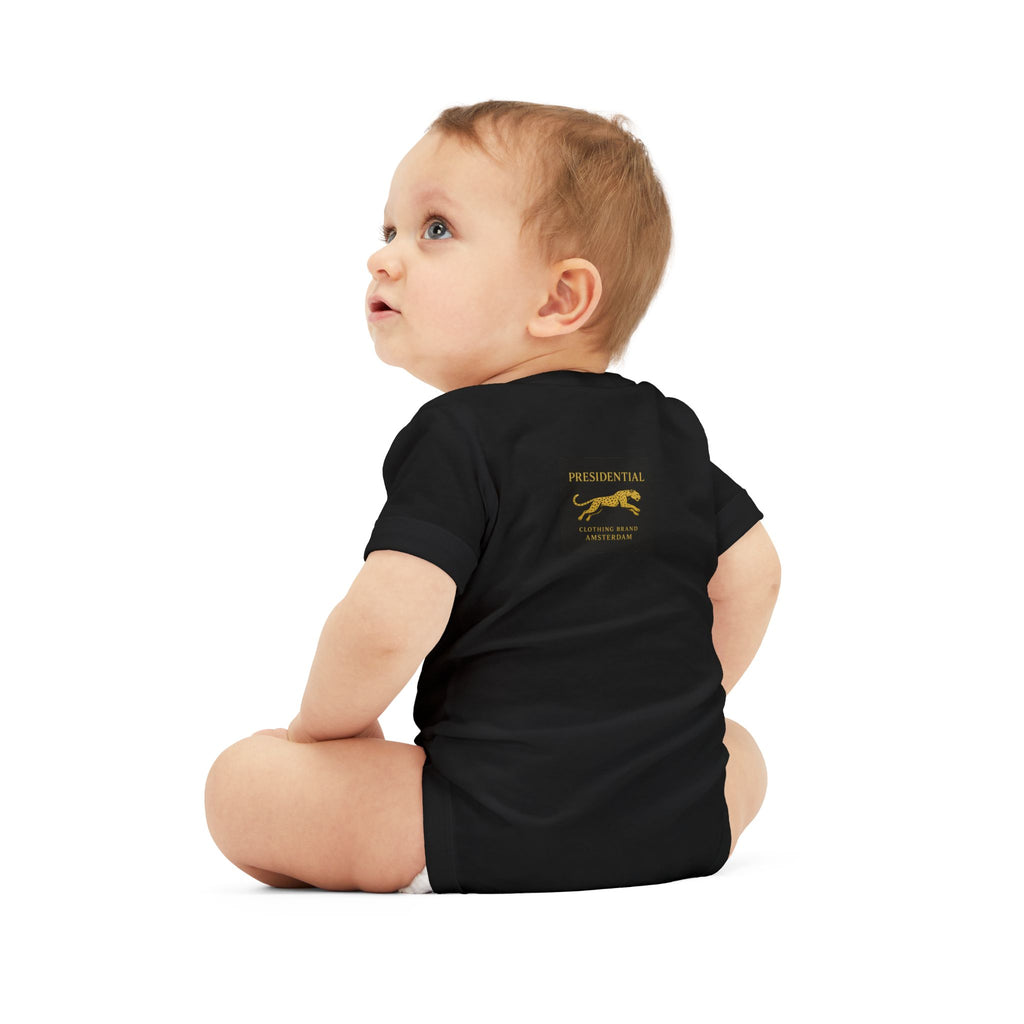 Infant One-Piece Bodysuit — 'Presidential' Gold Lion Logo Baby Bodysuit