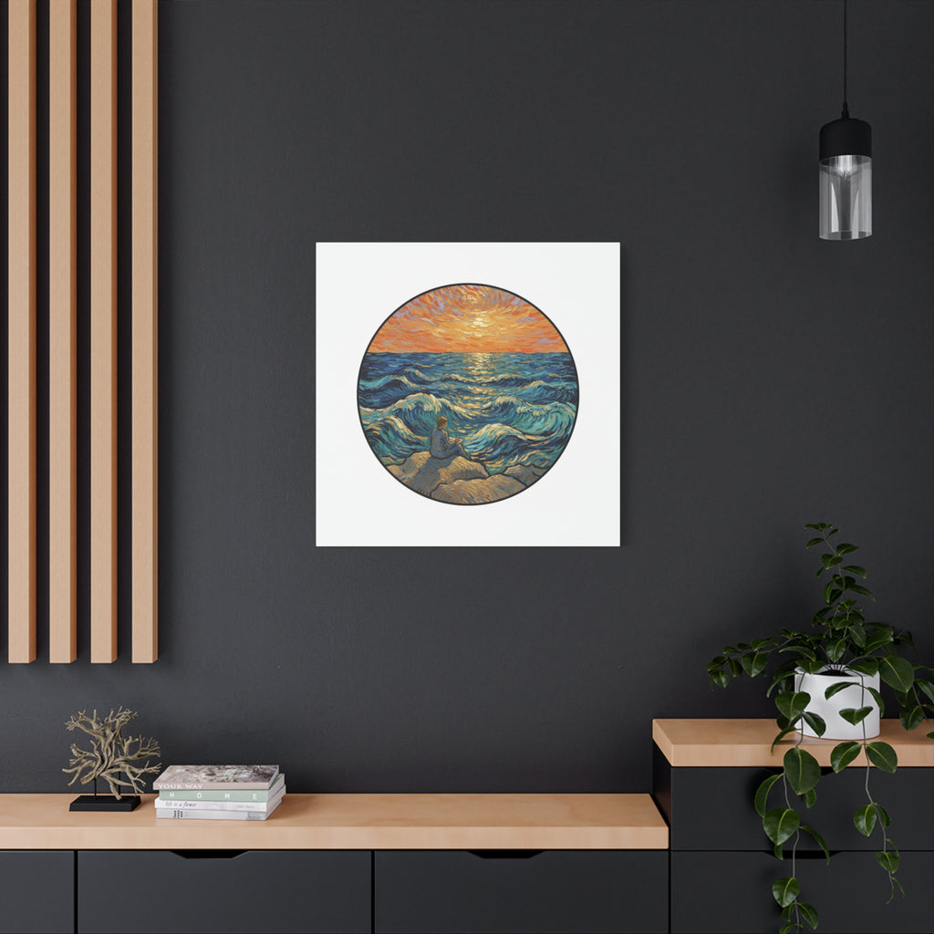 Presidential Sunset Figure Canvas — Ocean Edition