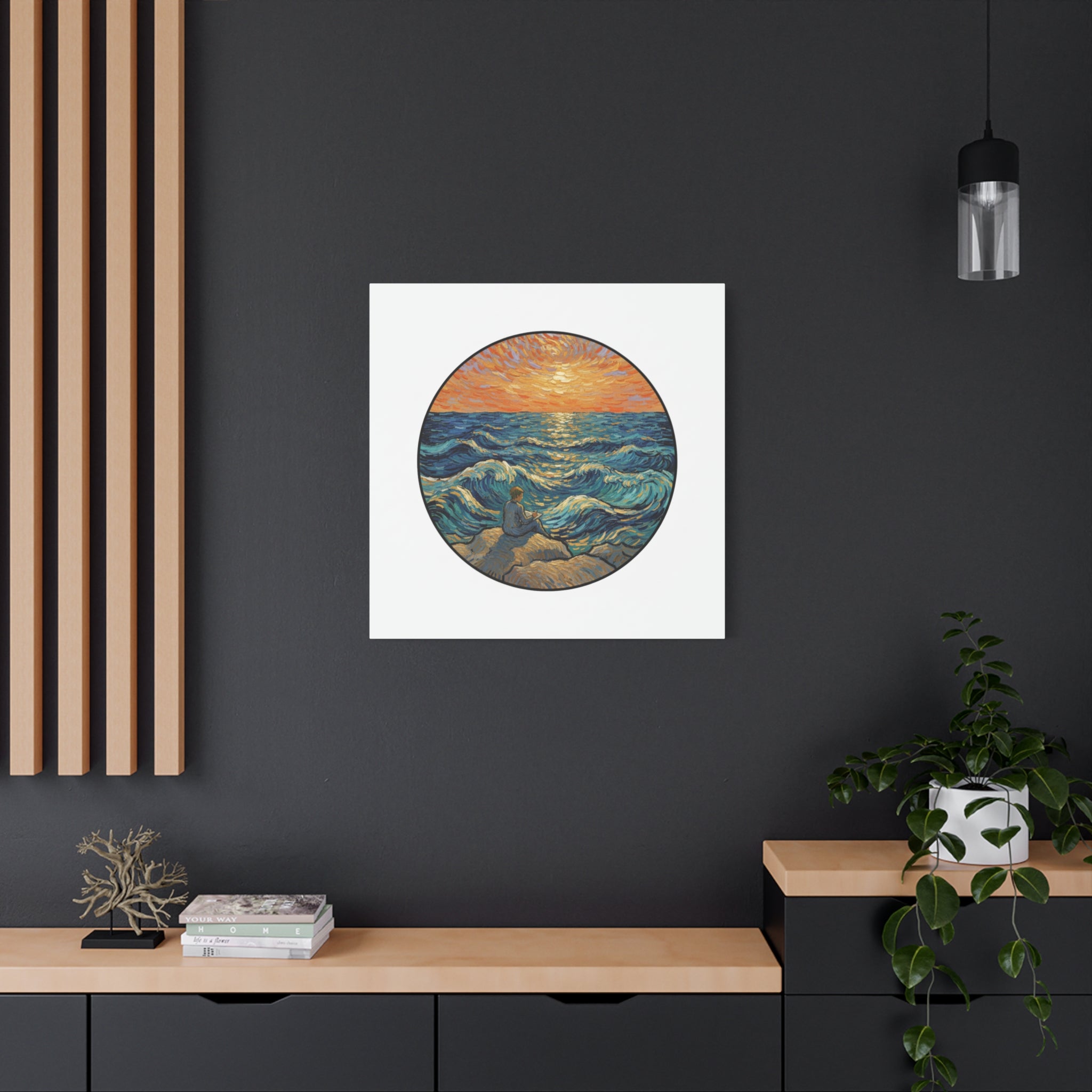 Presidential Sunset Figure Canvas — Ocean Edition