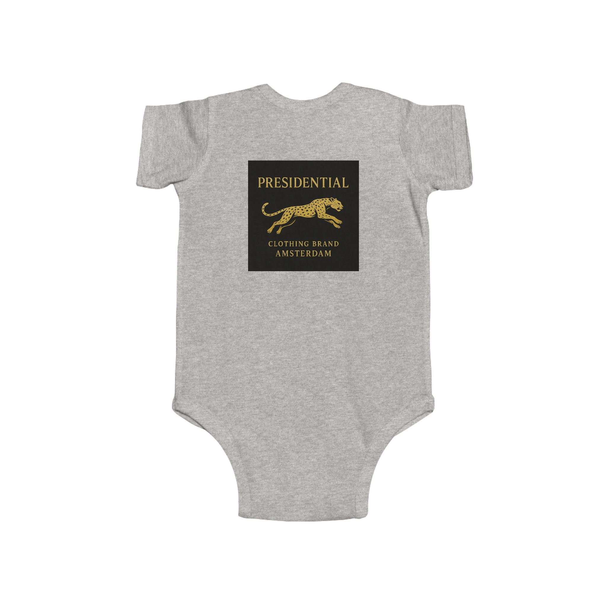 Infant Bodysuit - 'President-Real' Gold Logo Baby One-Piece