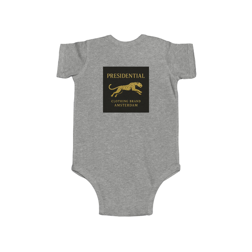 Infant Bodysuit - 'President-Real' Gold Logo Baby One-Piece