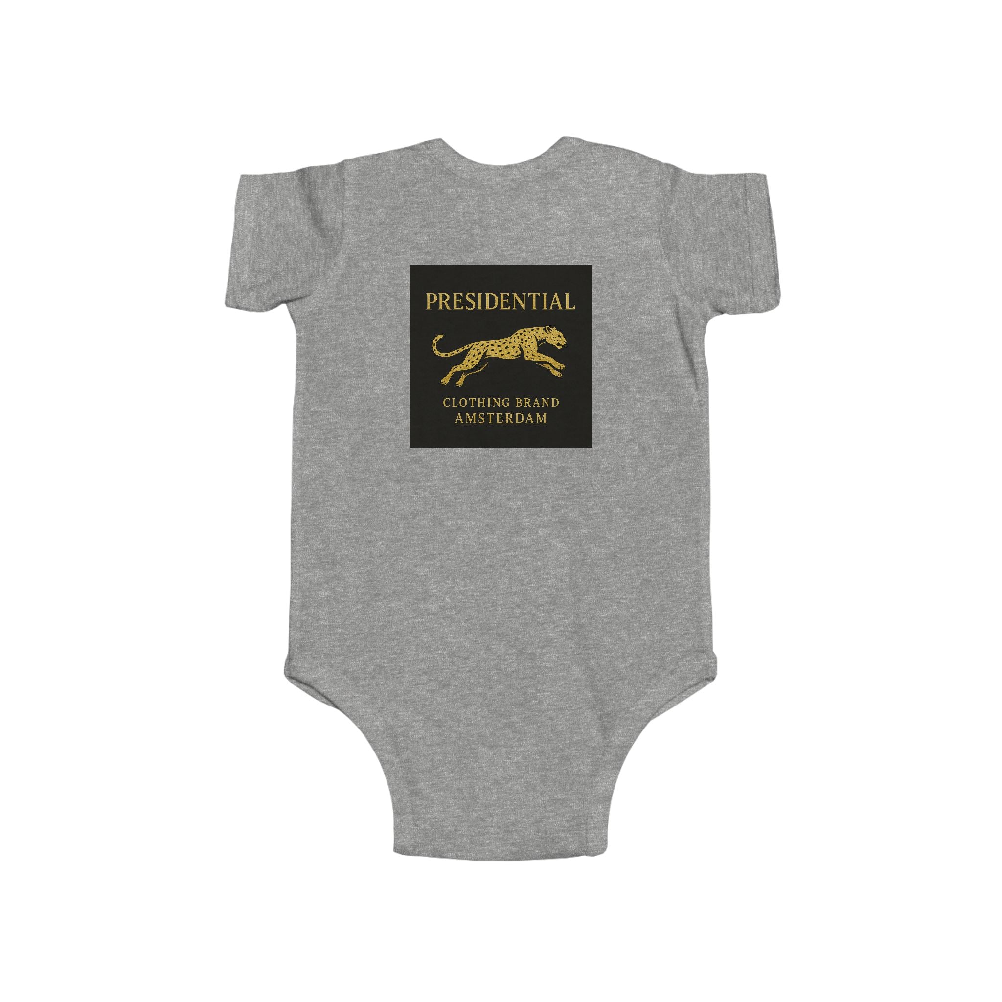 Infant Bodysuit - 'President-Real' Gold Logo Baby One-Piece
