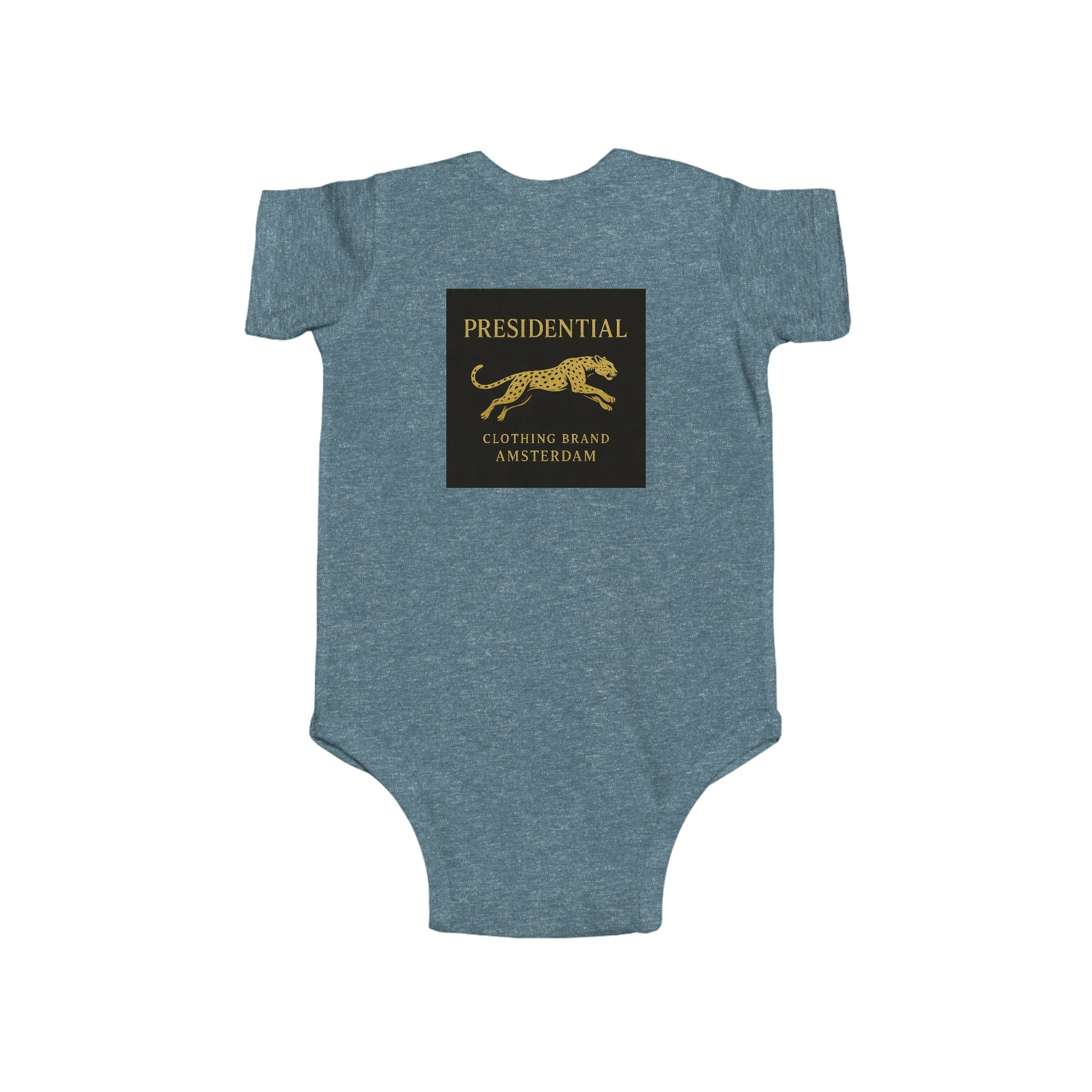 Infant Bodysuit - 'President-Real' Gold Logo Baby One-Piece