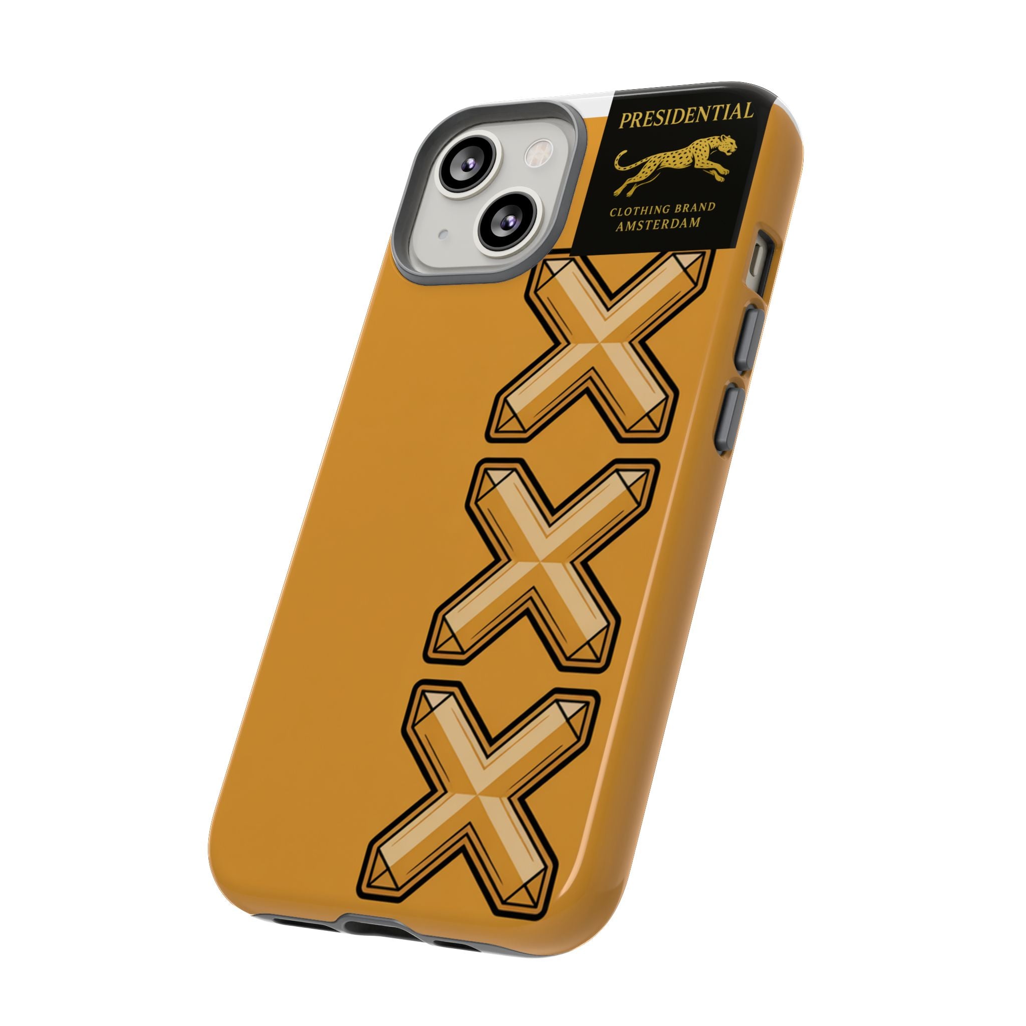 Amsterdam XXX Gold Tough Phone Case – Presidential Lion Design