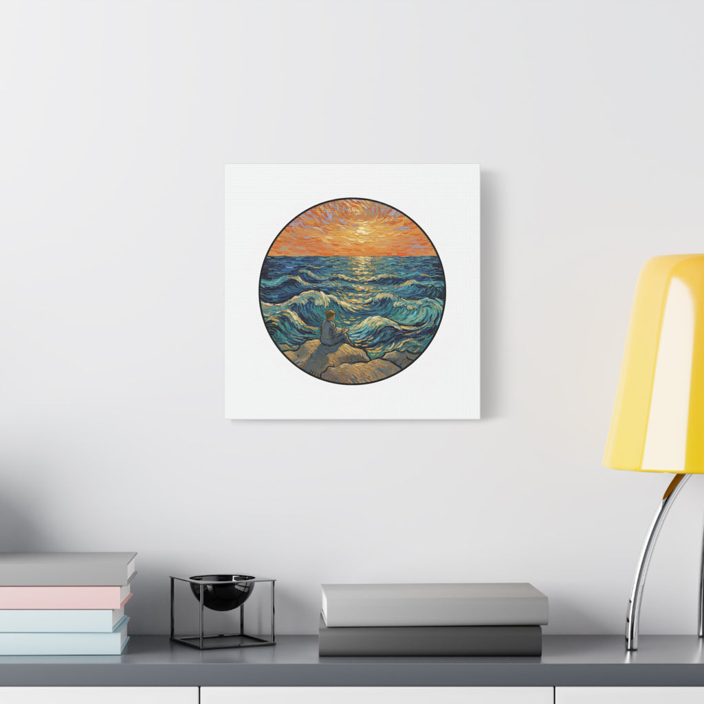 Presidential Sunset Figure Canvas — Ocean Edition