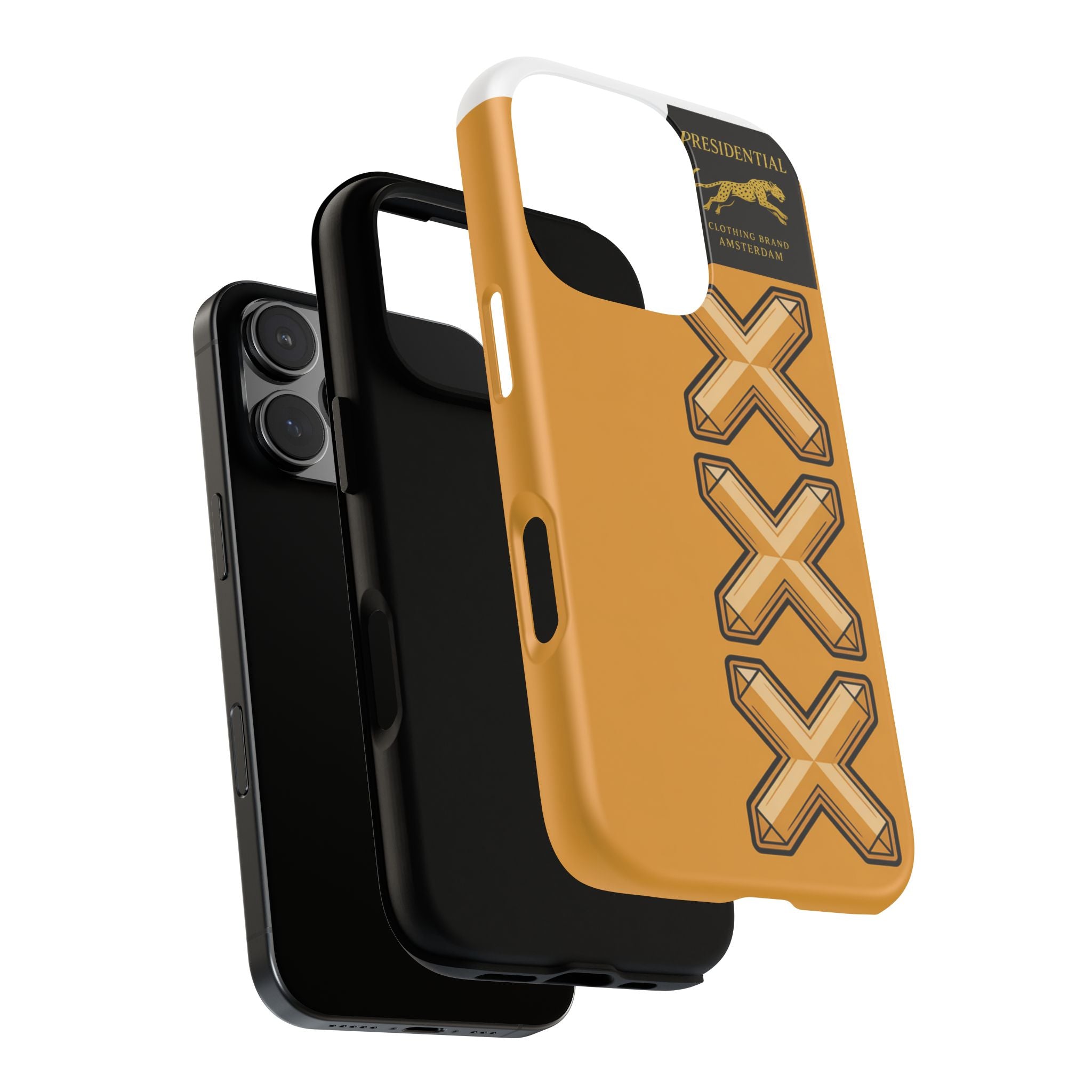 Amsterdam XXX Gold Tough Phone Case – Presidential Lion Design