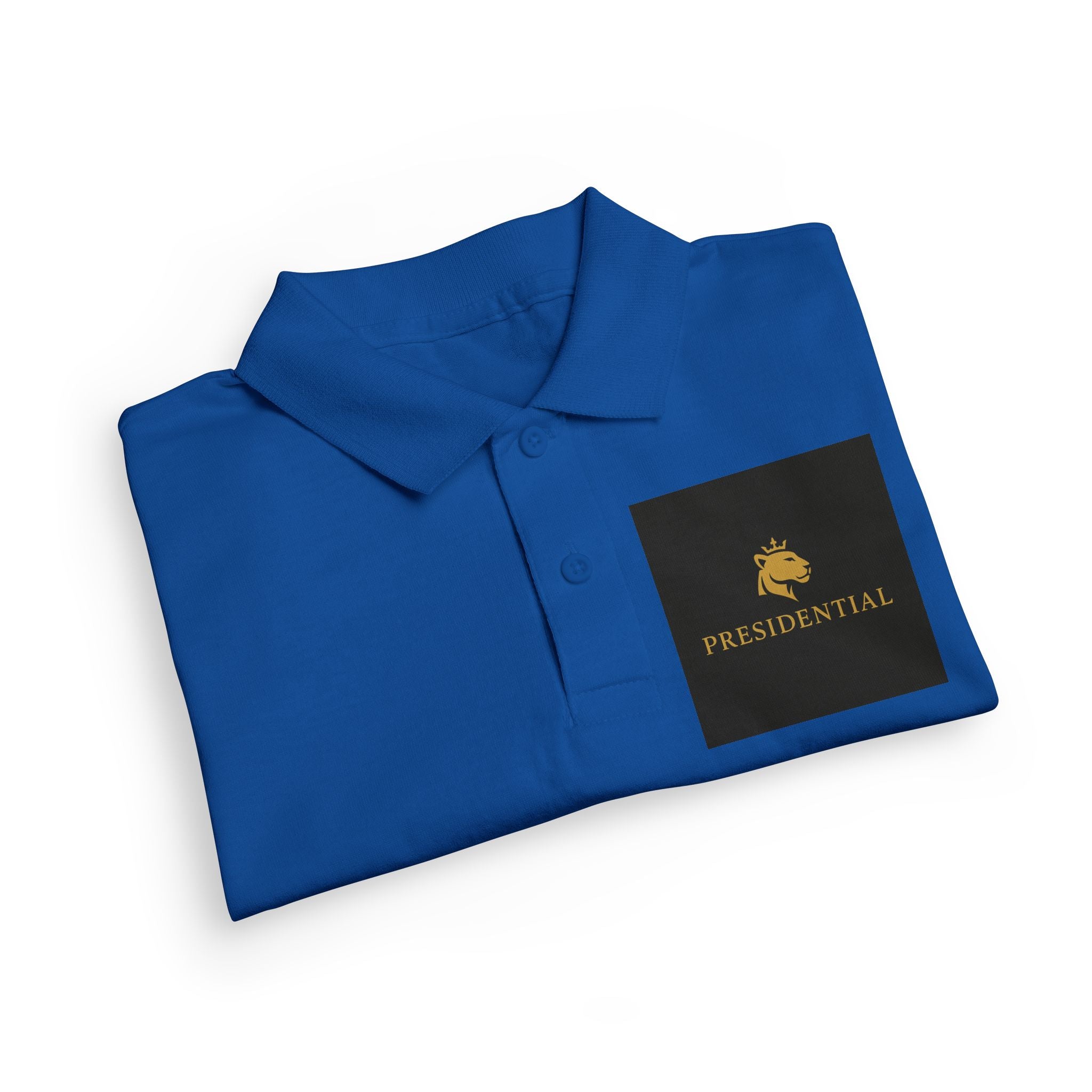 Youth Polo — Presidential Clothing Brand Logo (Gold Leopard)