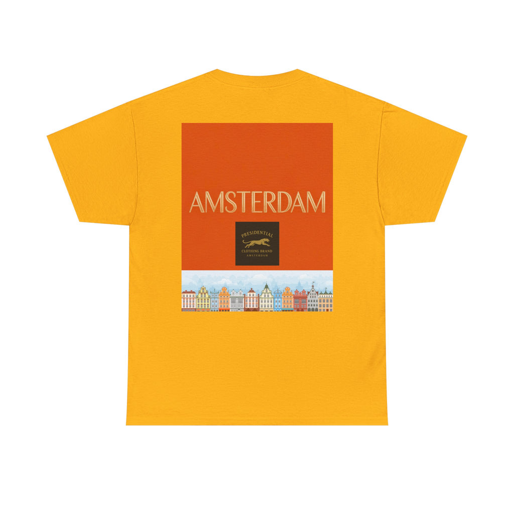 Amsterdam Tulip Graphic Tee — Vintage Cityscape Travel T‑Shirt