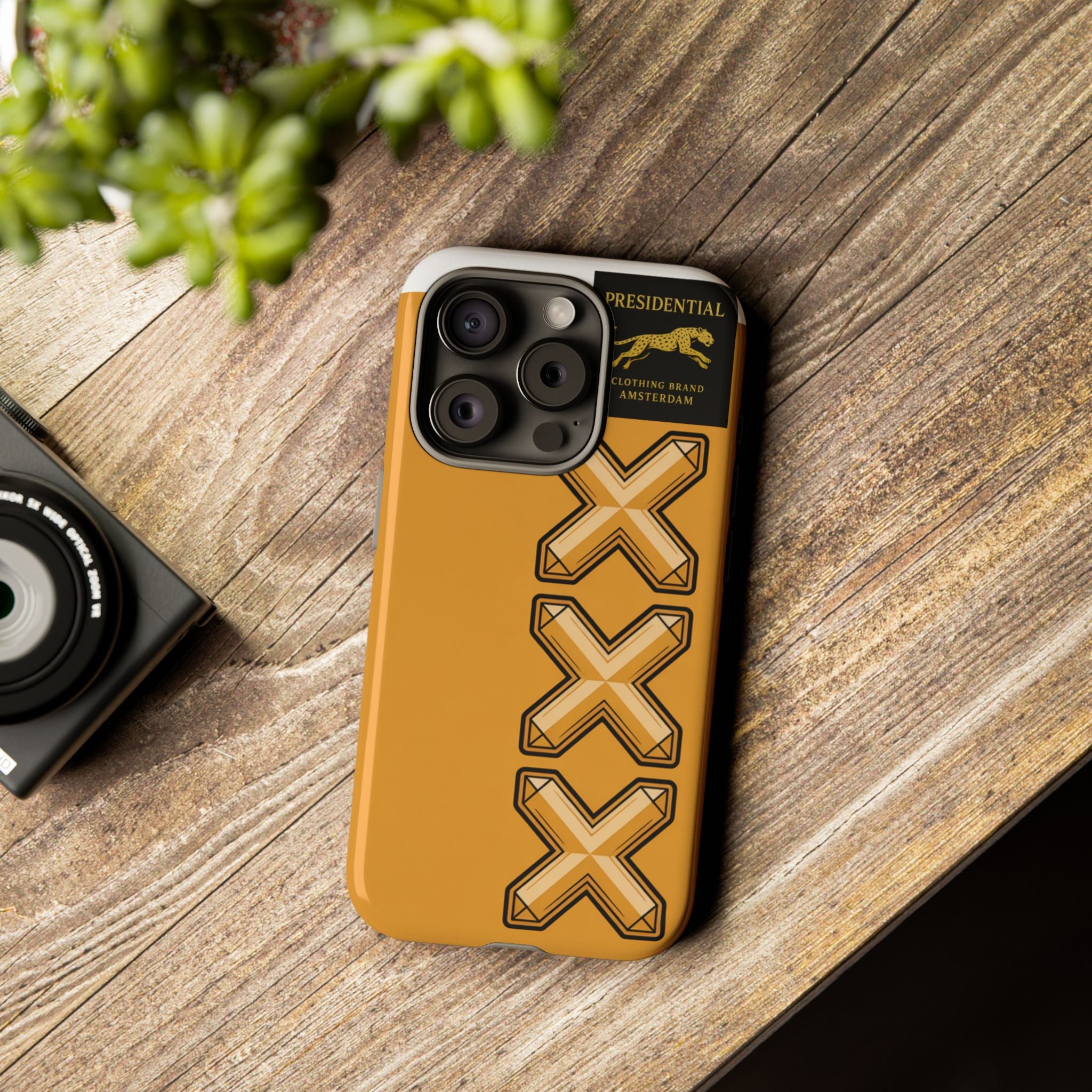 Amsterdam XXX Gold Tough Phone Case – Presidential Lion Design