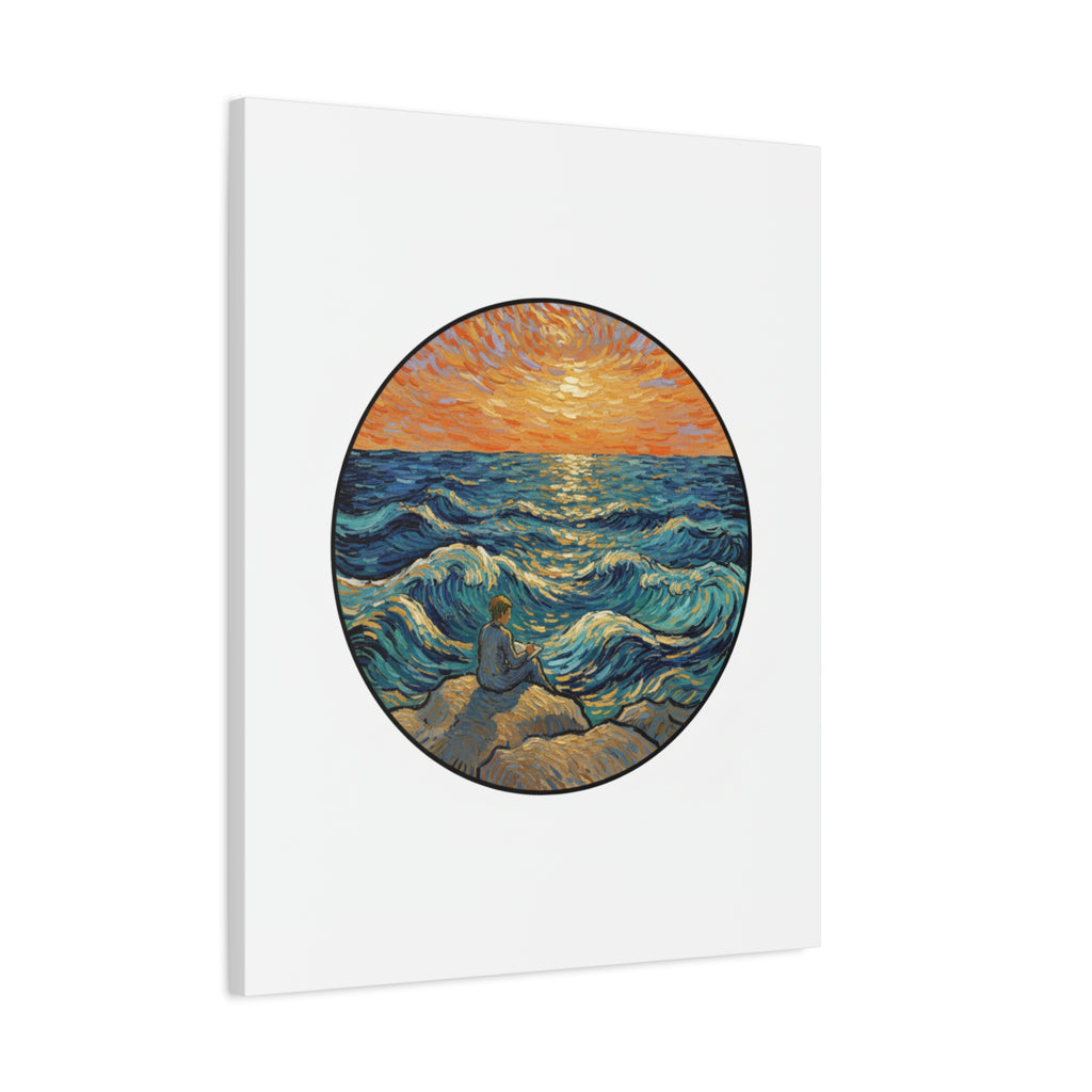 Presidential Sunset Figure Canvas — Ocean Edition