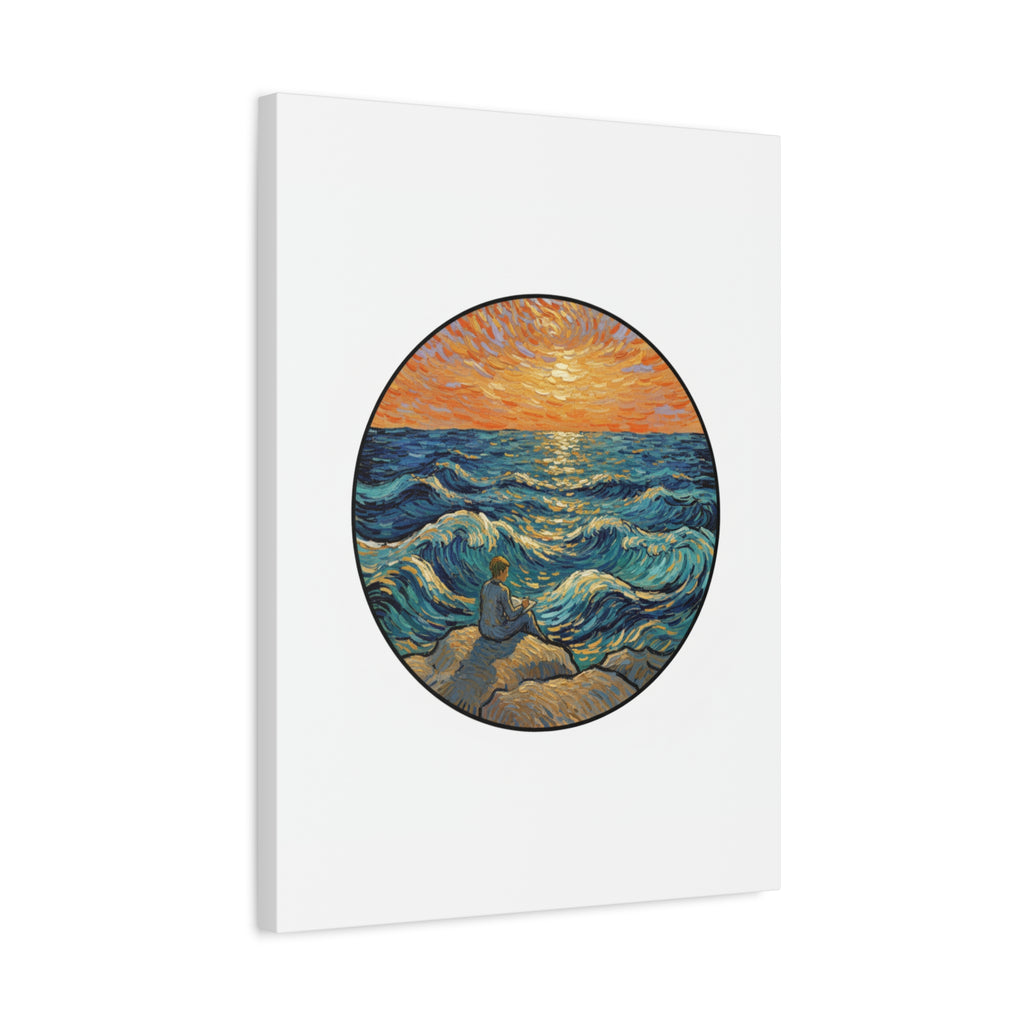 Presidential Sunset Figure Canvas — Ocean Edition