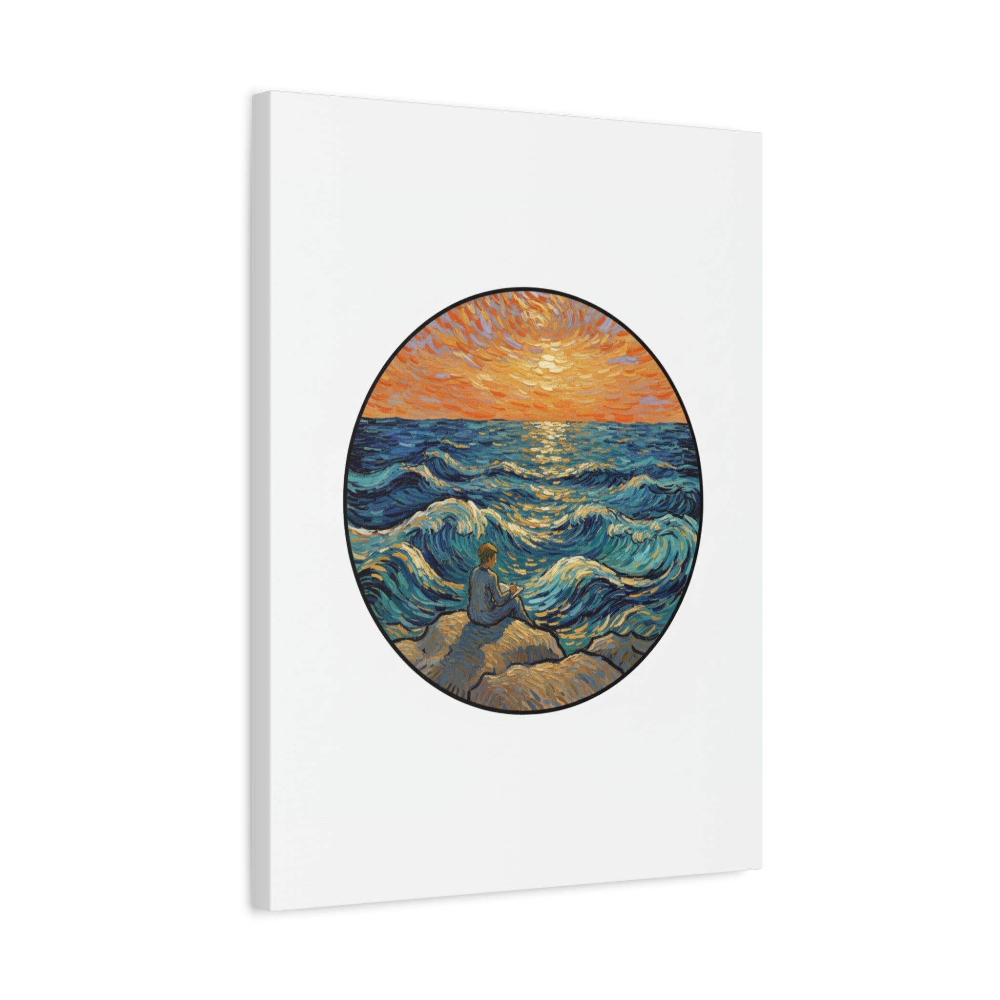 Presidential Sunset Figure Canvas — Ocean Edition