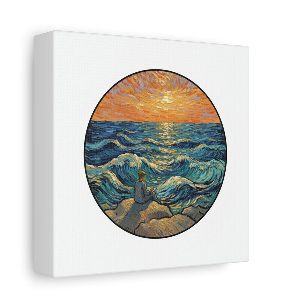 Presidential Sunset Figure Canvas — Ocean Edition