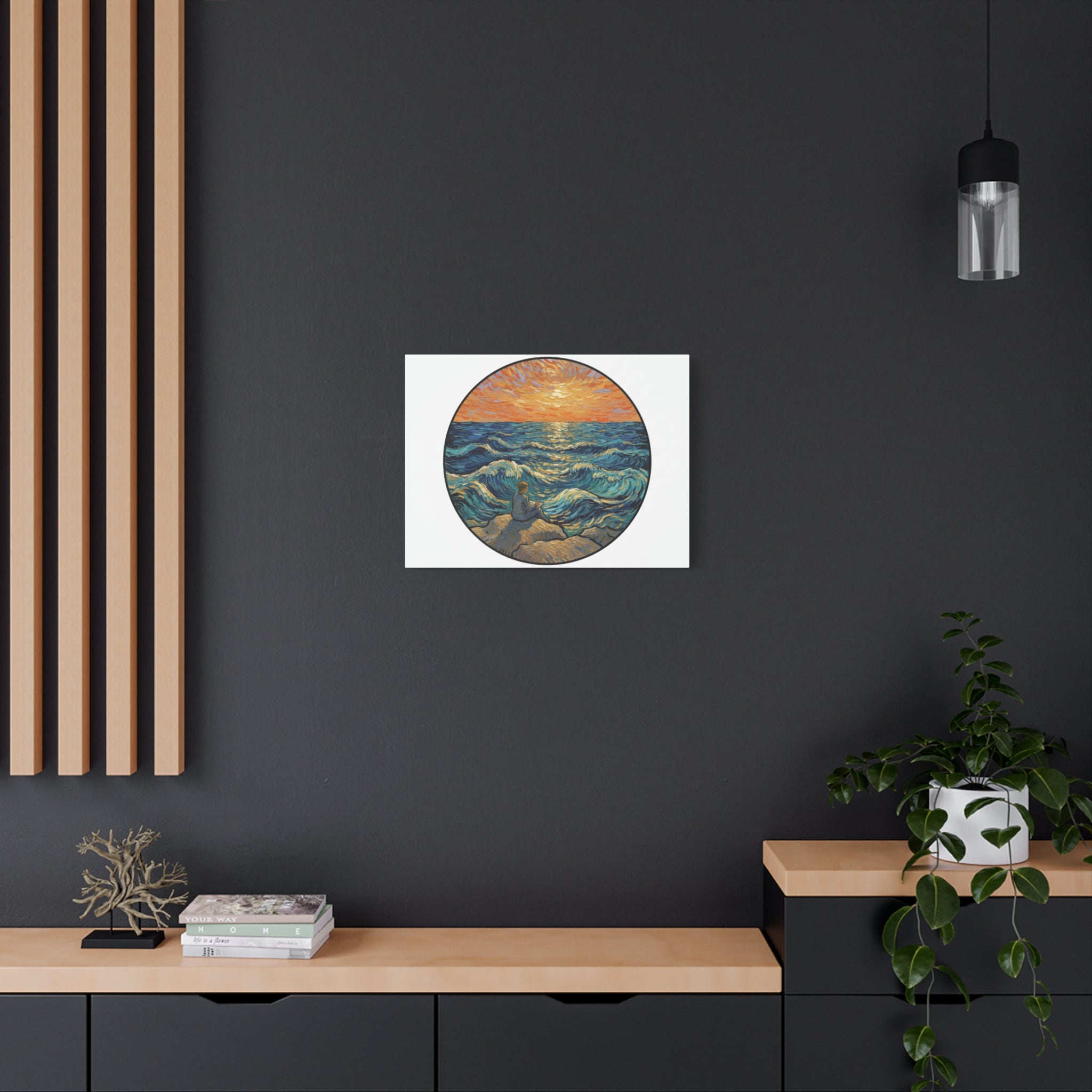 Presidential Sunset Figure Canvas — Ocean Edition