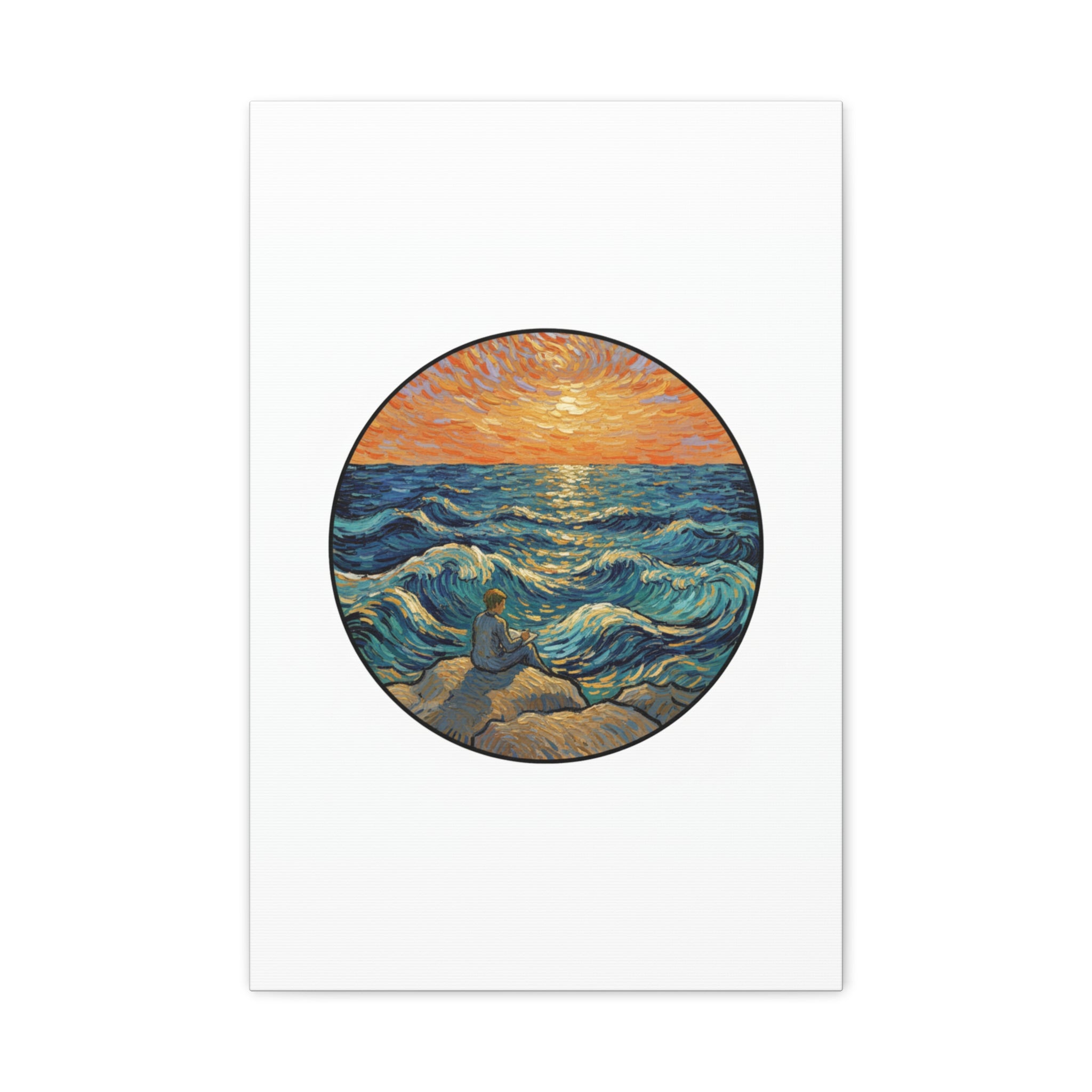 Presidential Sunset Figure Canvas — Ocean Edition