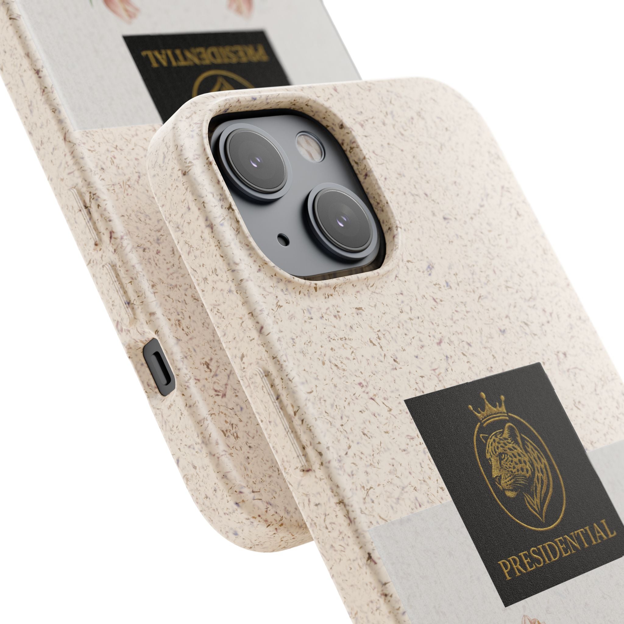Biodegradable Phone Case — Presidential Lion Crest with Floral Wreath