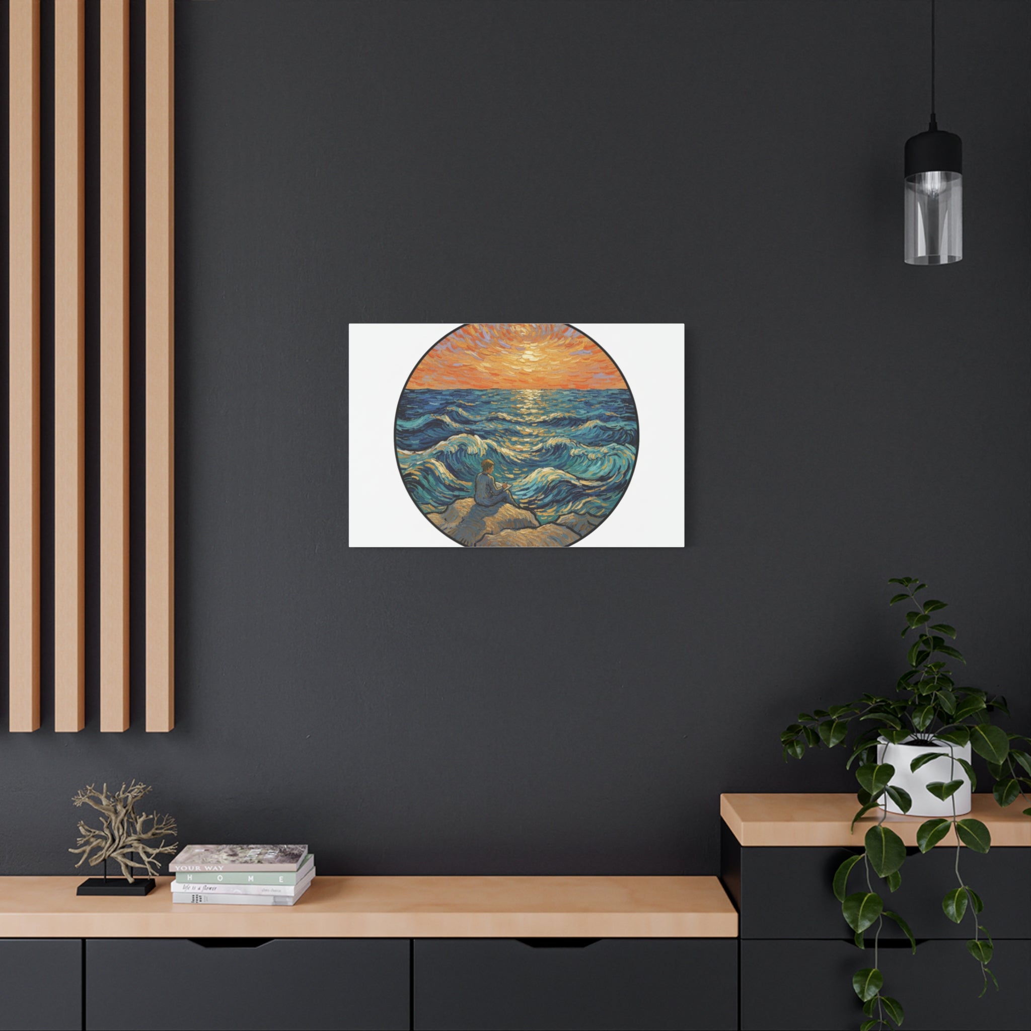 Presidential Sunset Figure Canvas — Ocean Edition