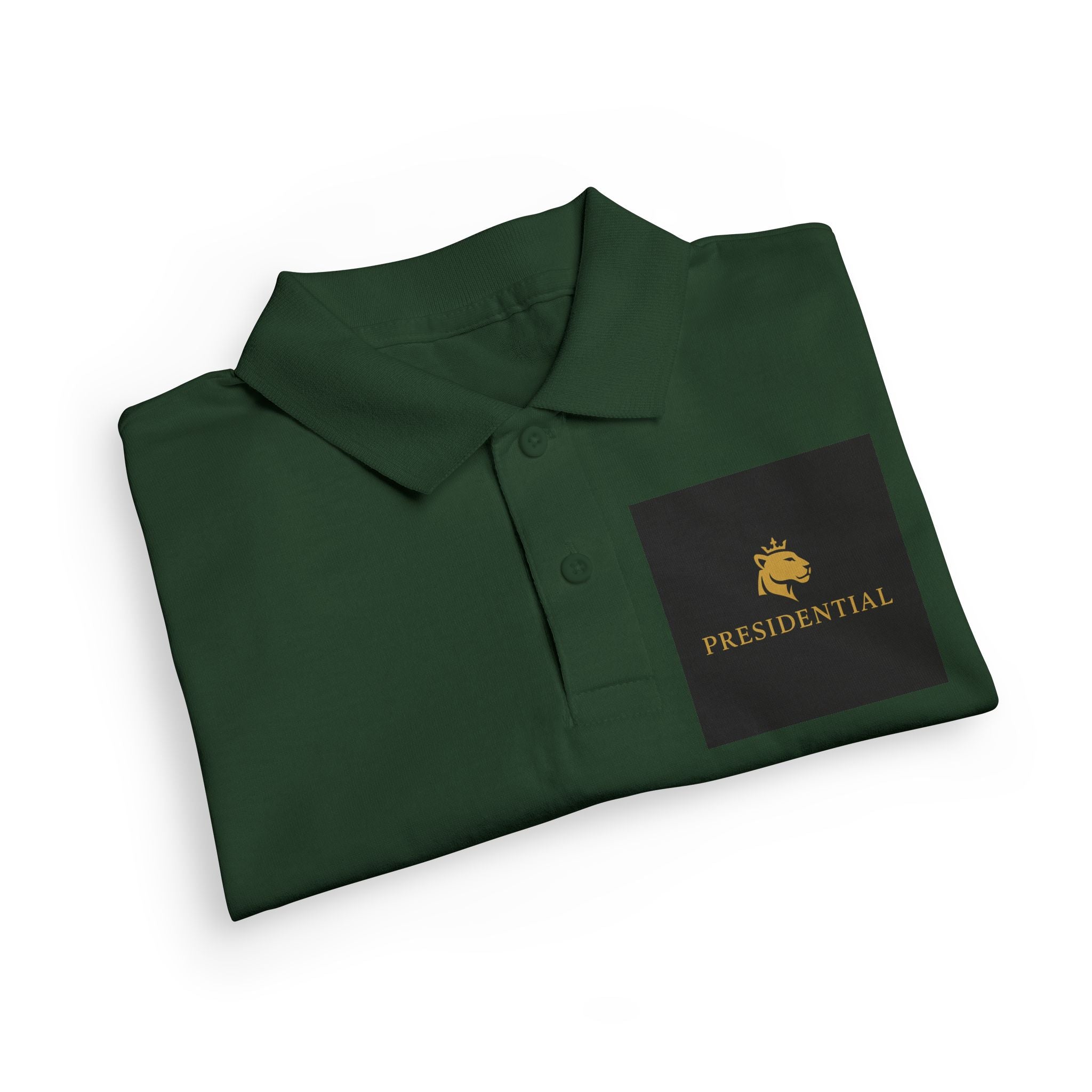 Youth Polo — Presidential Clothing Brand Logo (Gold Leopard)