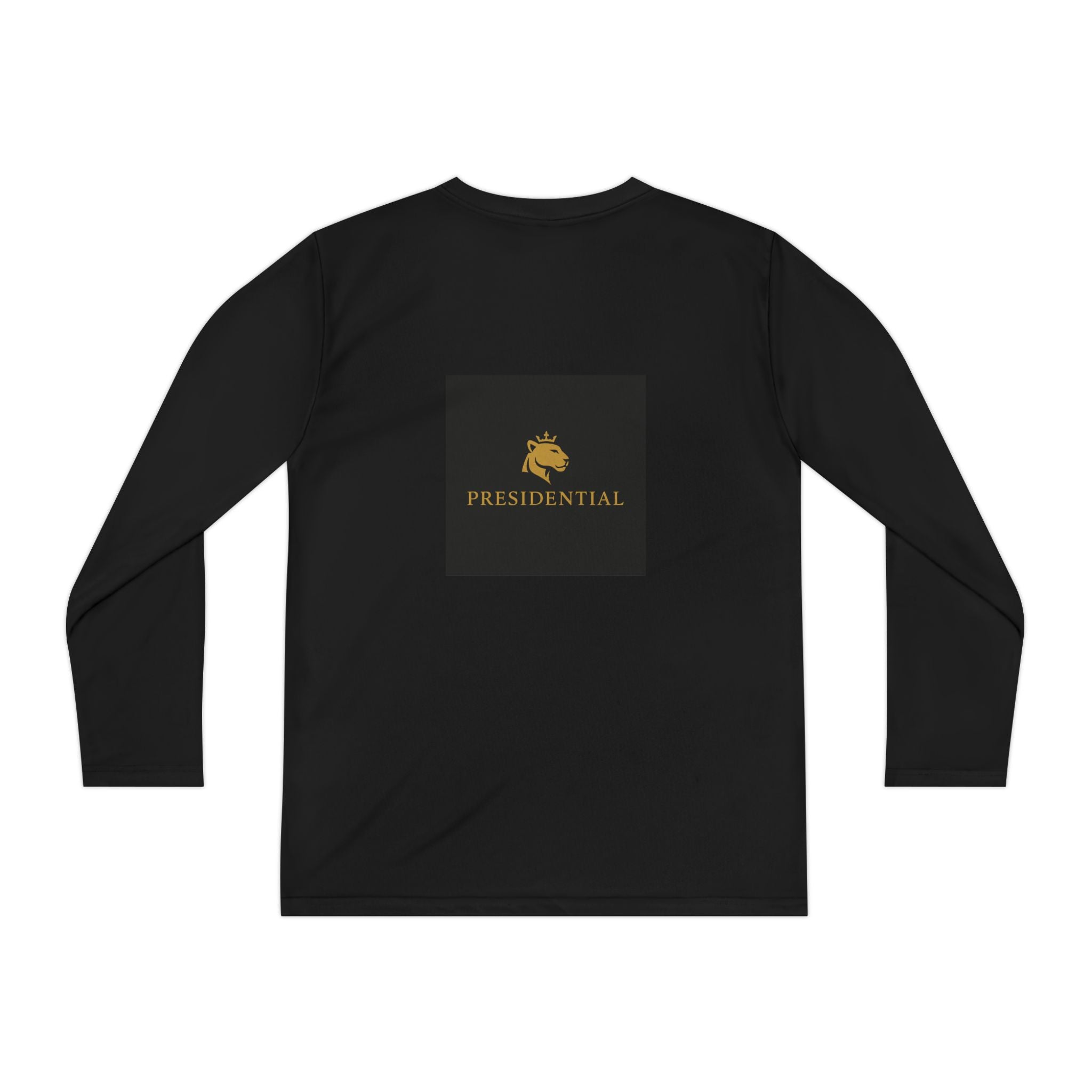 Youth Long Sleeve Tee — Gold Floral Tiger & "Presidential" Logo