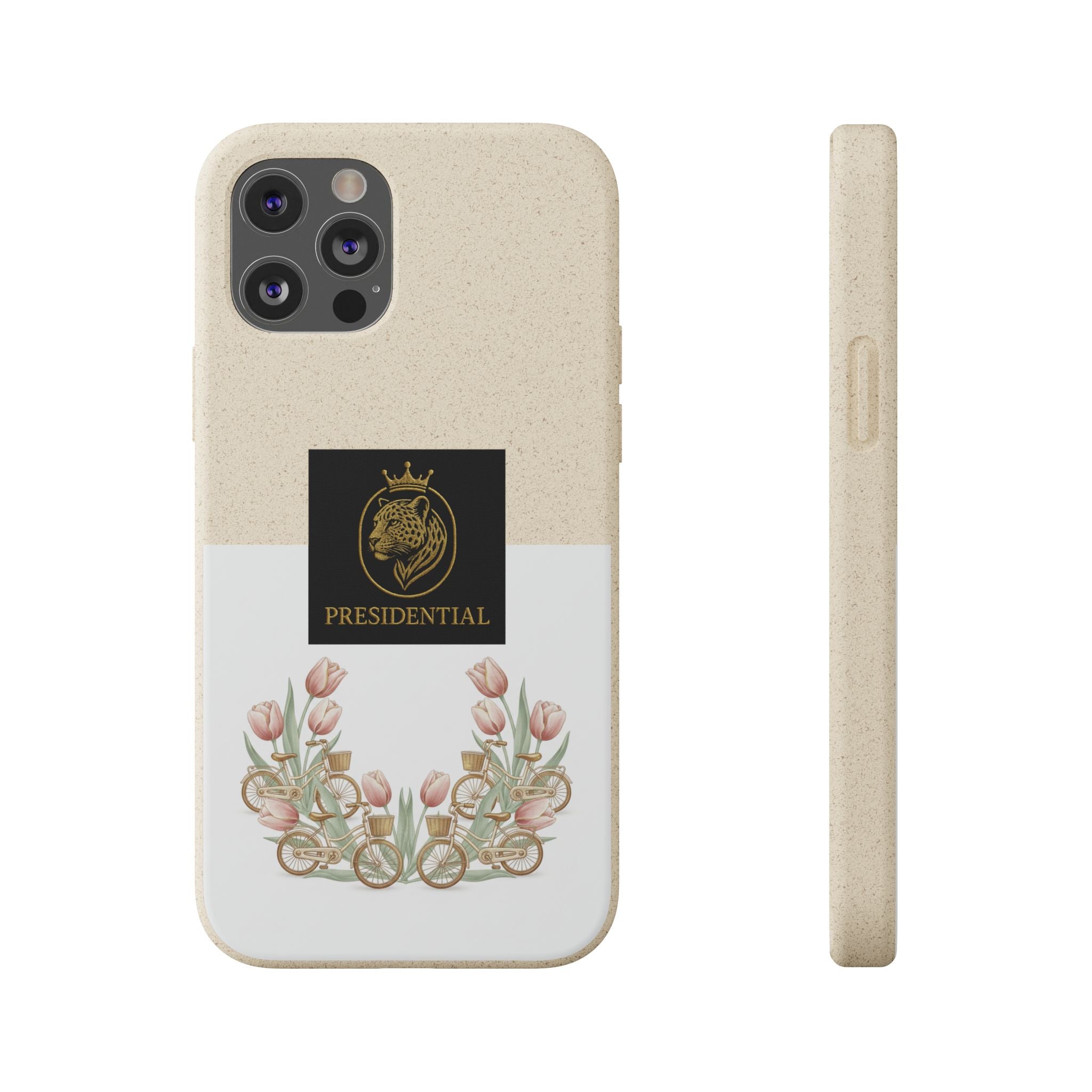 Biodegradable Phone Case — Presidential Lion Crest with Floral Wreath