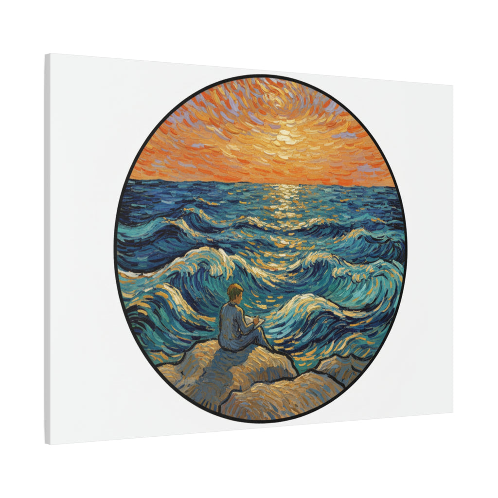 Presidential Sunset Figure Canvas — Ocean Edition