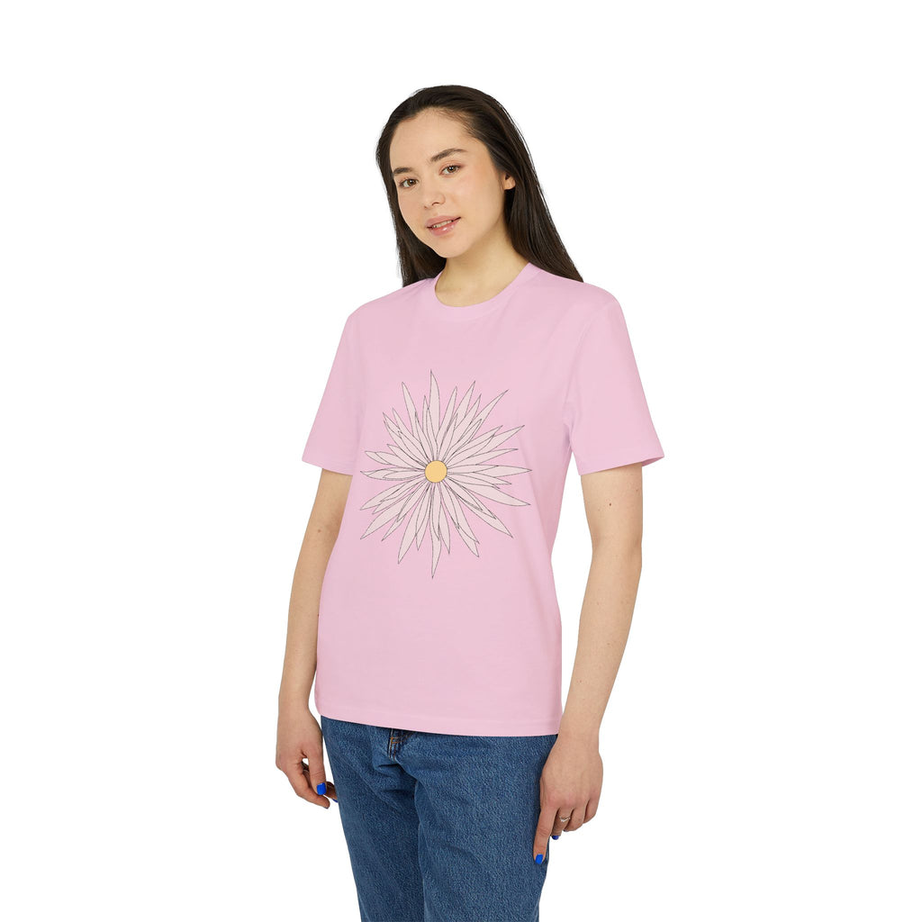 Daisy Love Graphic T-Shirt — Pink Floral Front Daisy with 'LOVE' Back Print