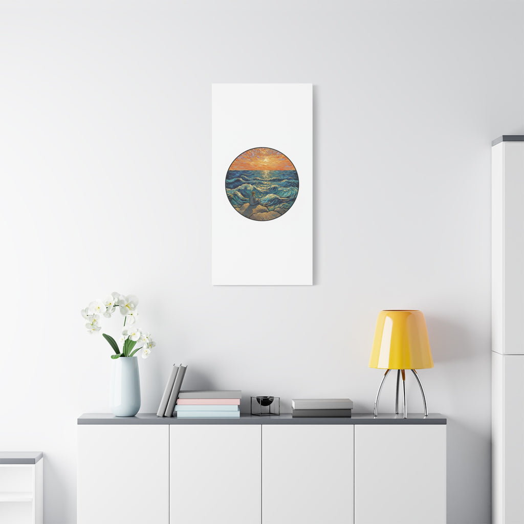 Presidential Sunset Figure Canvas — Ocean Edition