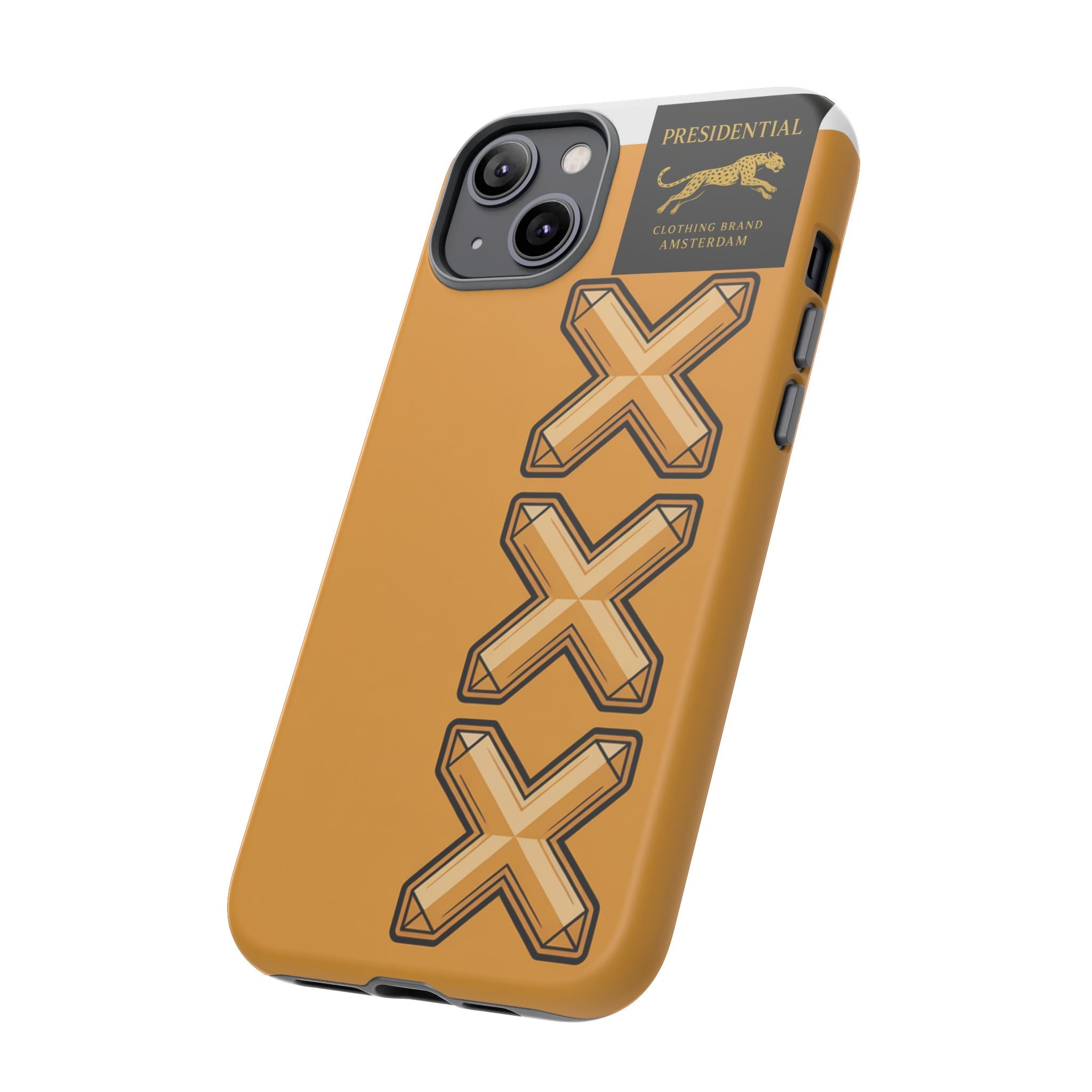 Amsterdam XXX Gold Tough Phone Case – Presidential Lion Design
