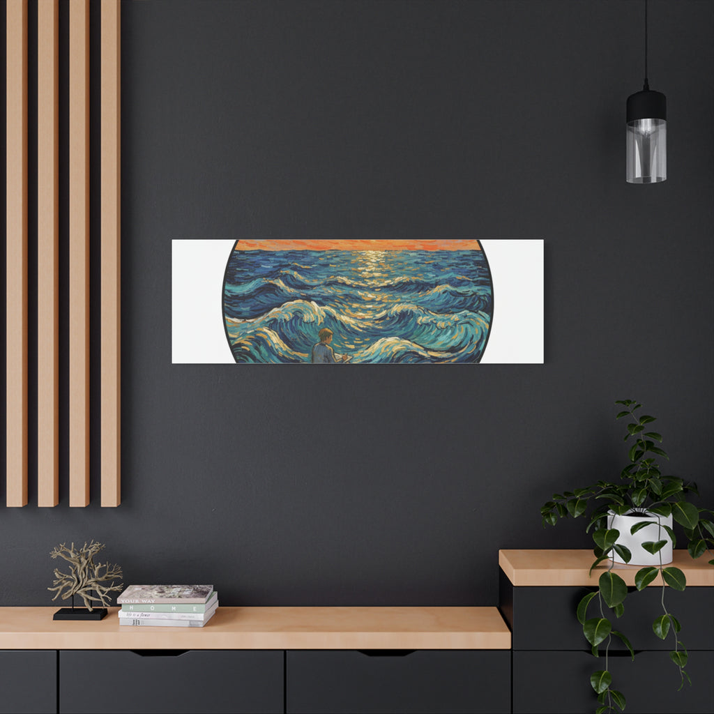 Presidential Sunset Figure Canvas — Ocean Edition